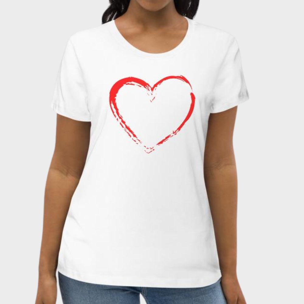 Heart Women's Relaxed T-Shirt (100% Cotton)