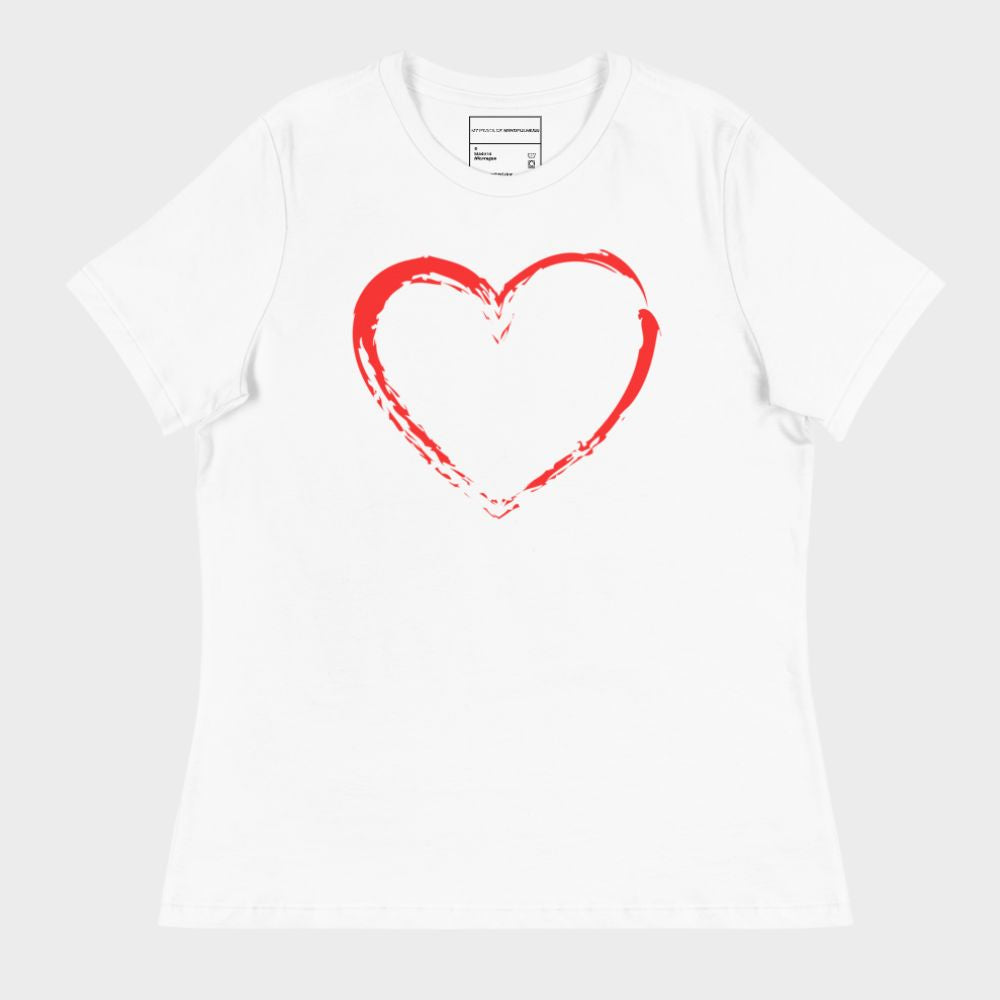 Heart Women's Relaxed T-Shirt (100% Cotton)