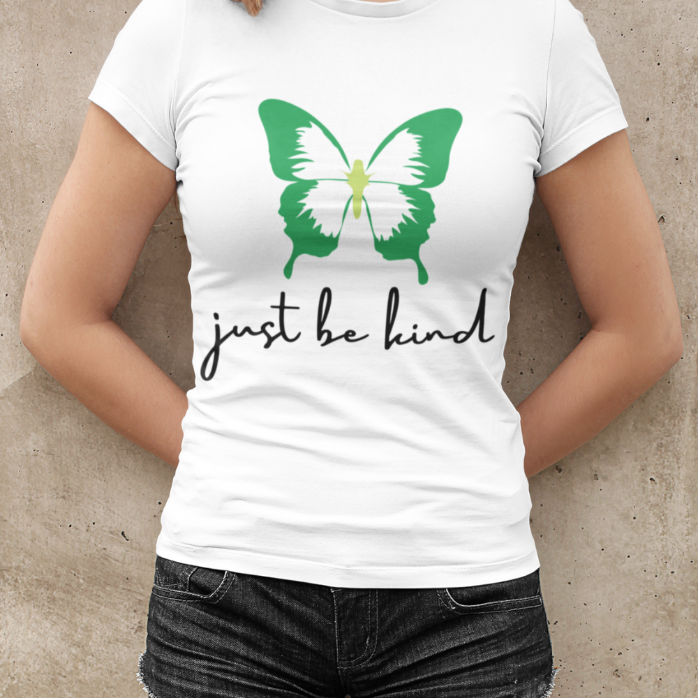Just Be Kind Butterfly Women's T Shirt (100% Cotton)