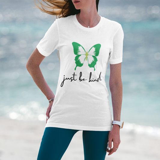 Just Be Kind Butterfly Women's T Shirt (100% Cotton)