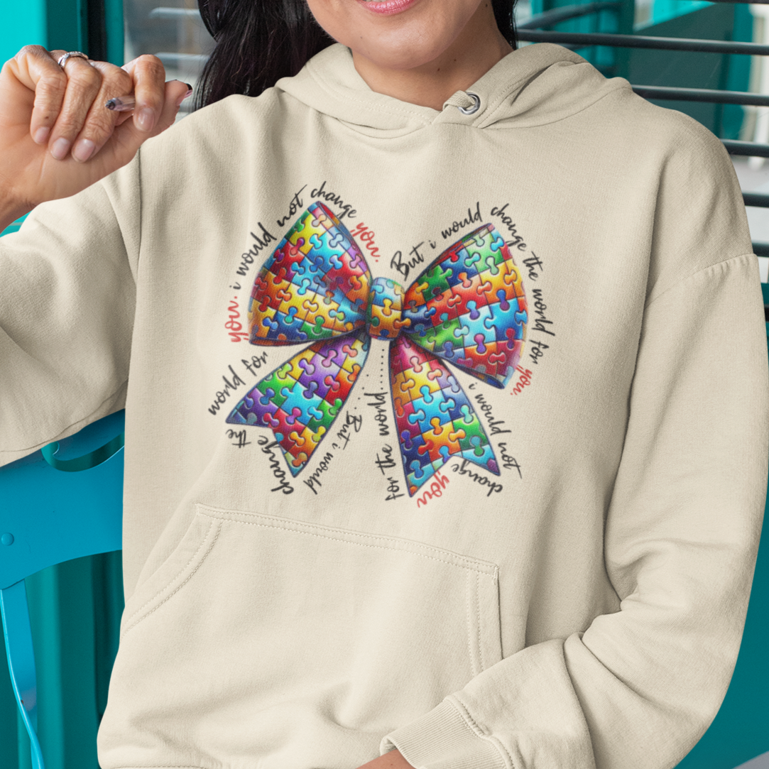 Autism Awareness Bow Unisex Hoodie