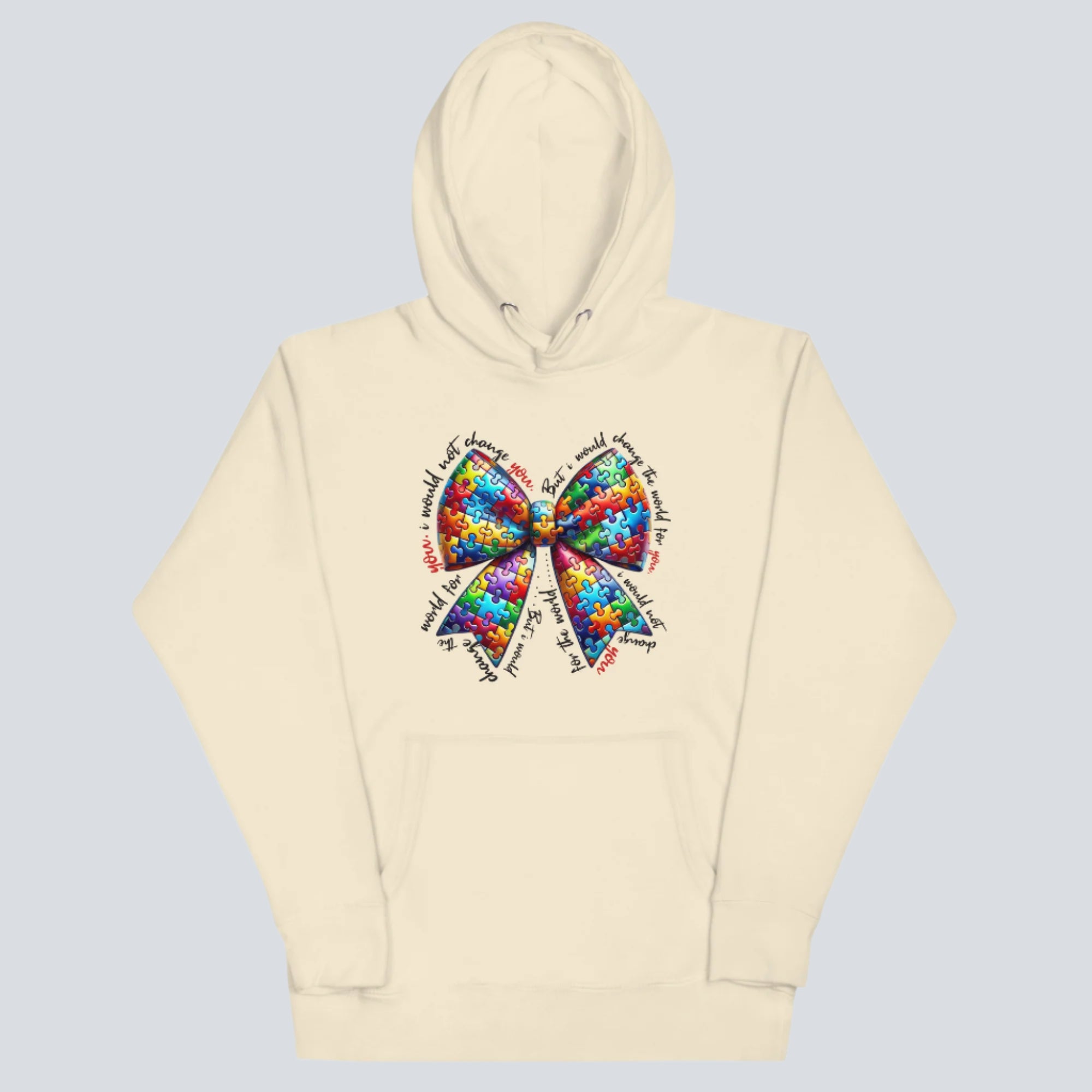 Autism Awareness Bow Unisex Hoodie bone