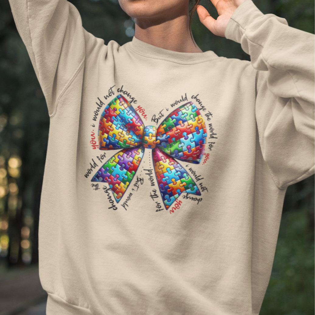 Autism Awareness Bow Unisex Sweatshirt
