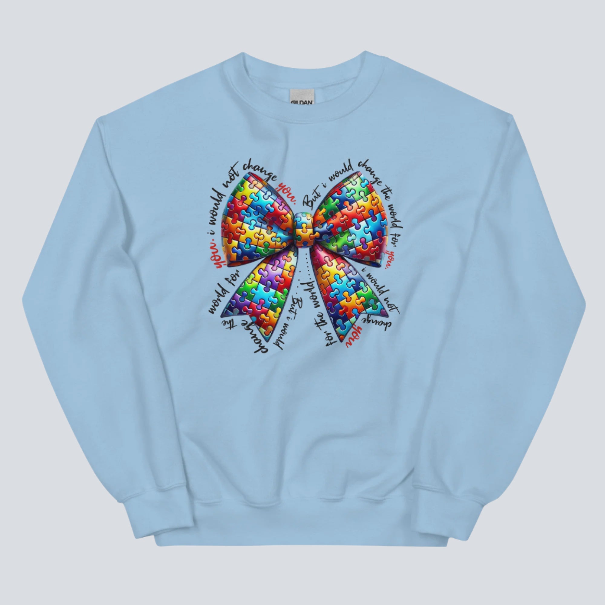 Autism Awareness Bow Unisex Sweatshirt
