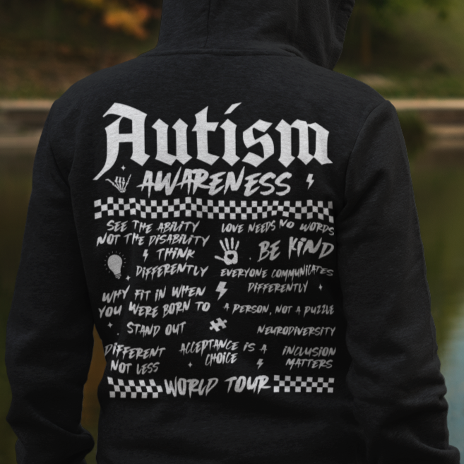 Autism Awareness World Tour Back Print Hoodie