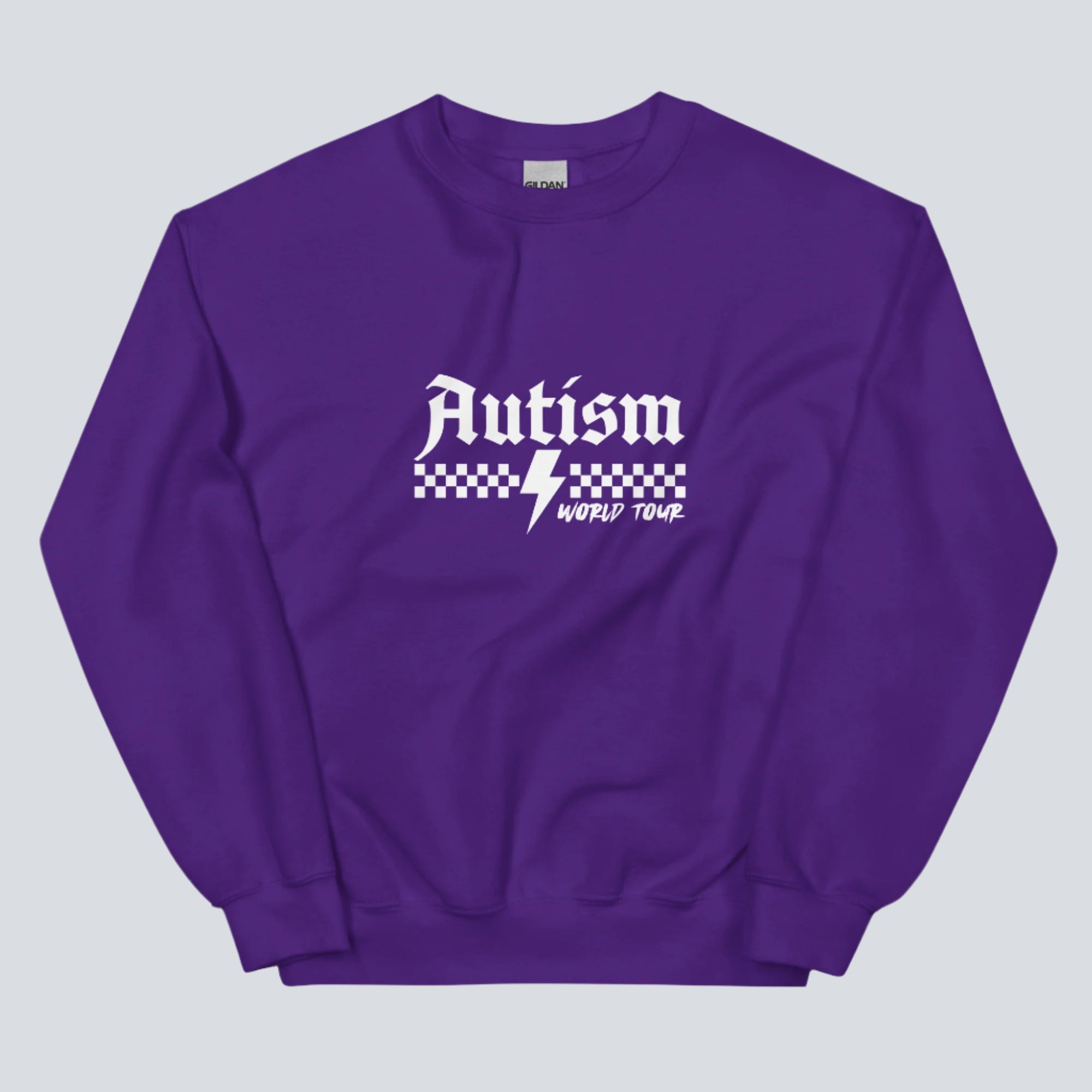 Autism Awareness World Tour Unisex Sweatshirt purple front