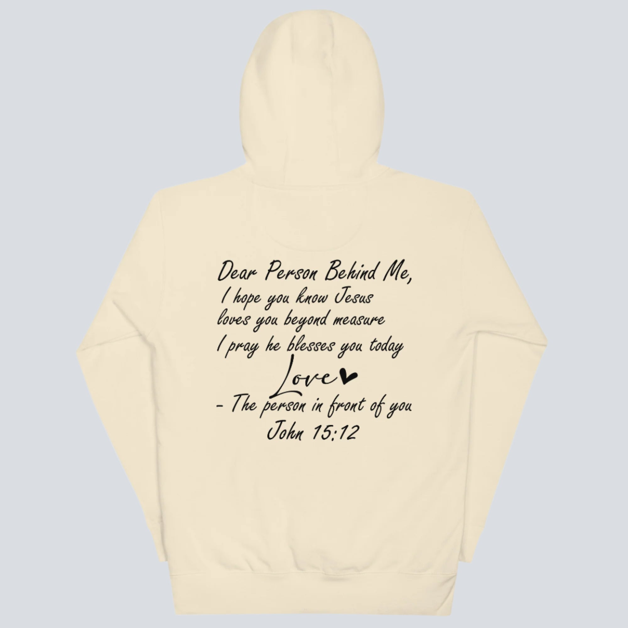 Dear Person Behind Me Christian Hoodie Bone Back