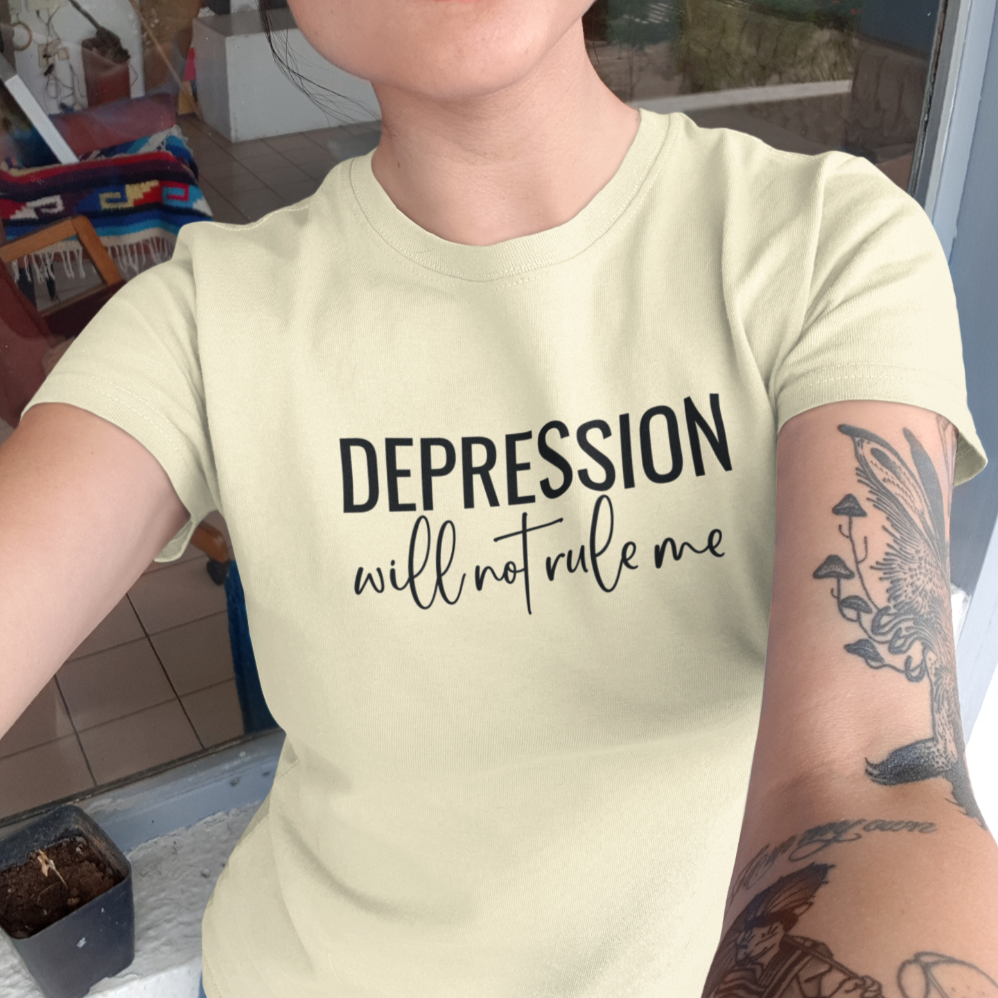 Depression Will Not Rule Me Womens T-Shirt