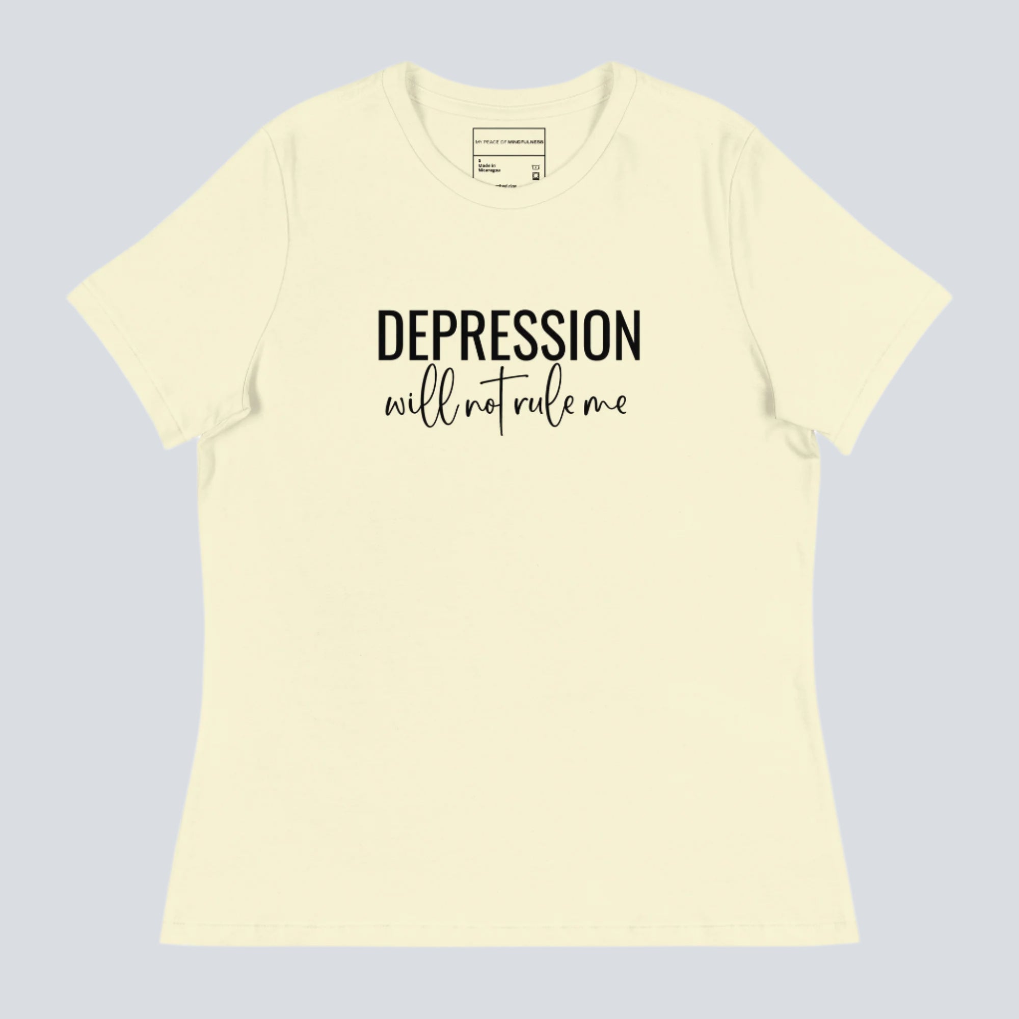 Depression Will Not Rule Me Womens T-Shirt citron