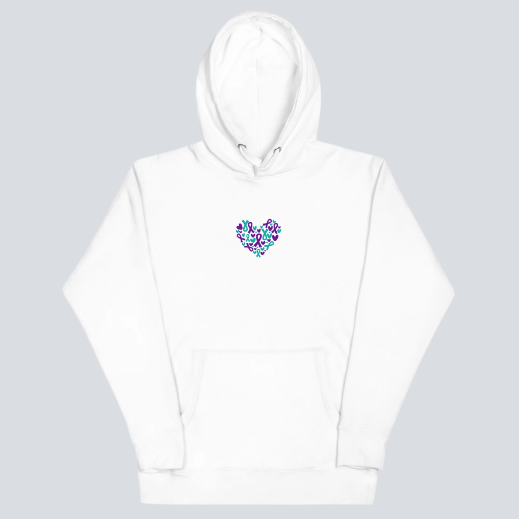 Heart Suicide Prevention Unisex Hoodie white