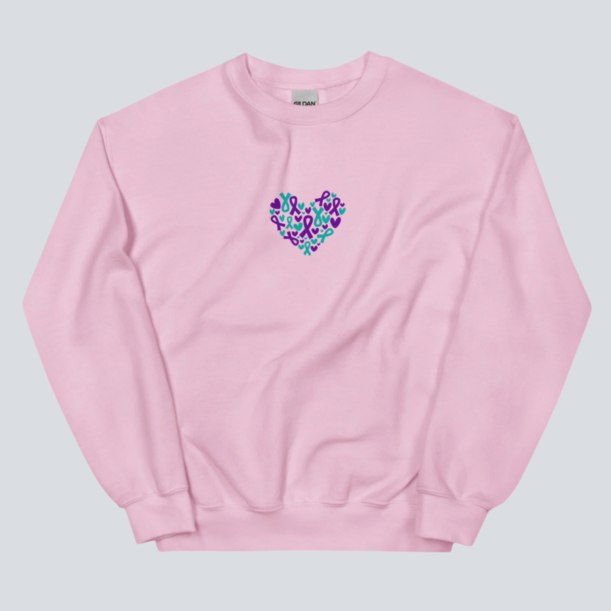 Heart Suicide Prevention Unisex Sweatshirt light pink