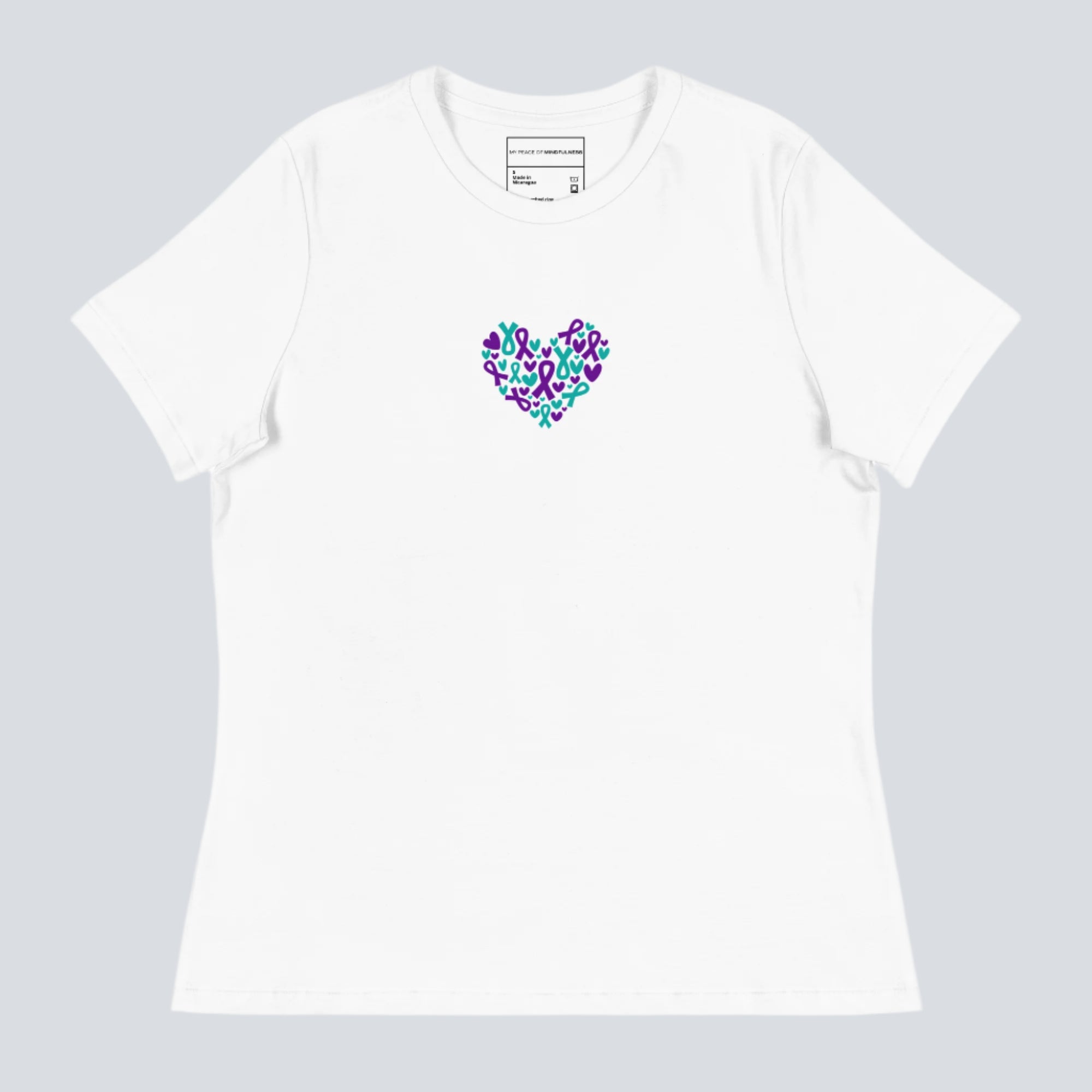 Heart Suicide Prevention Womens T-Shirt white