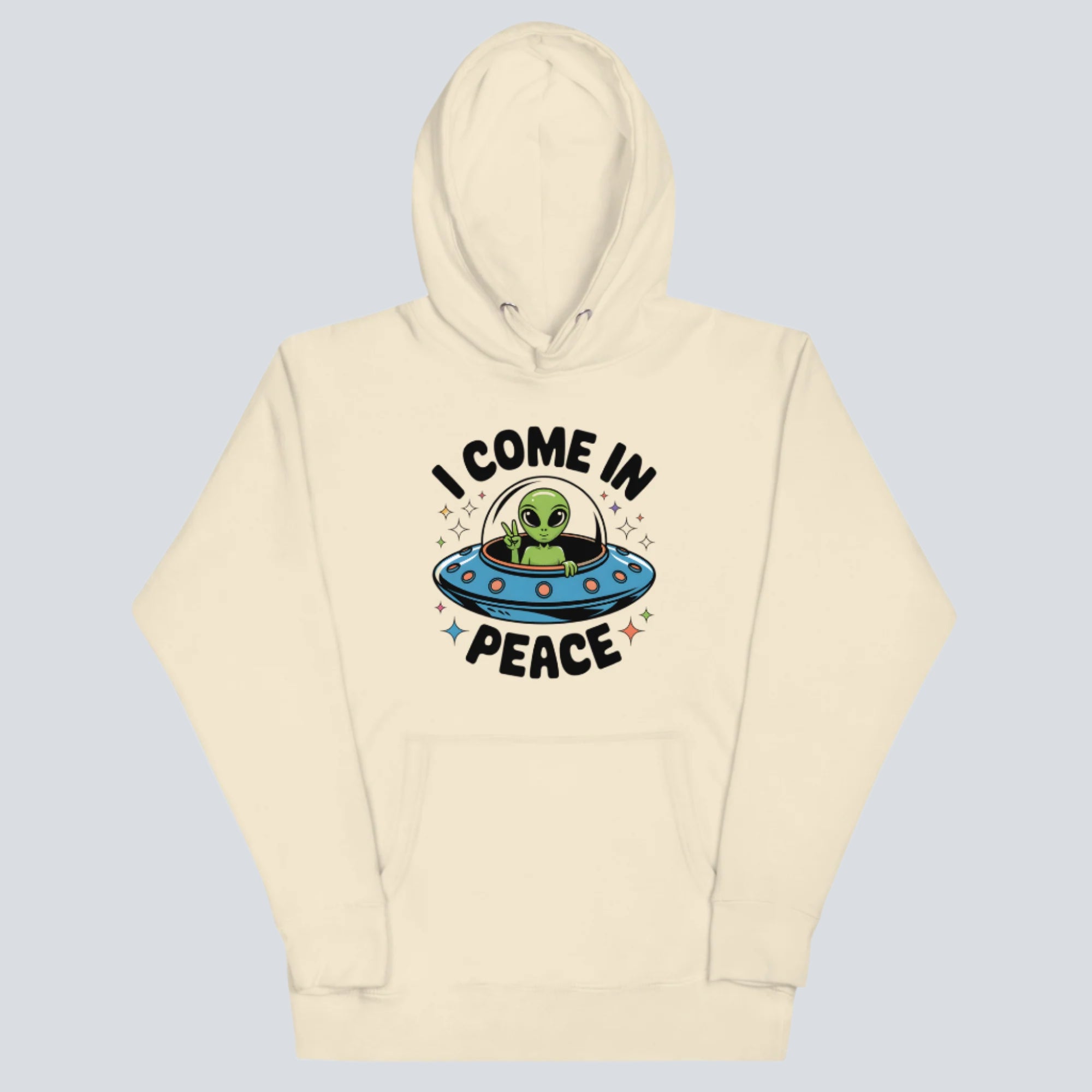 I Come In Peace Unisex Hoodie bone