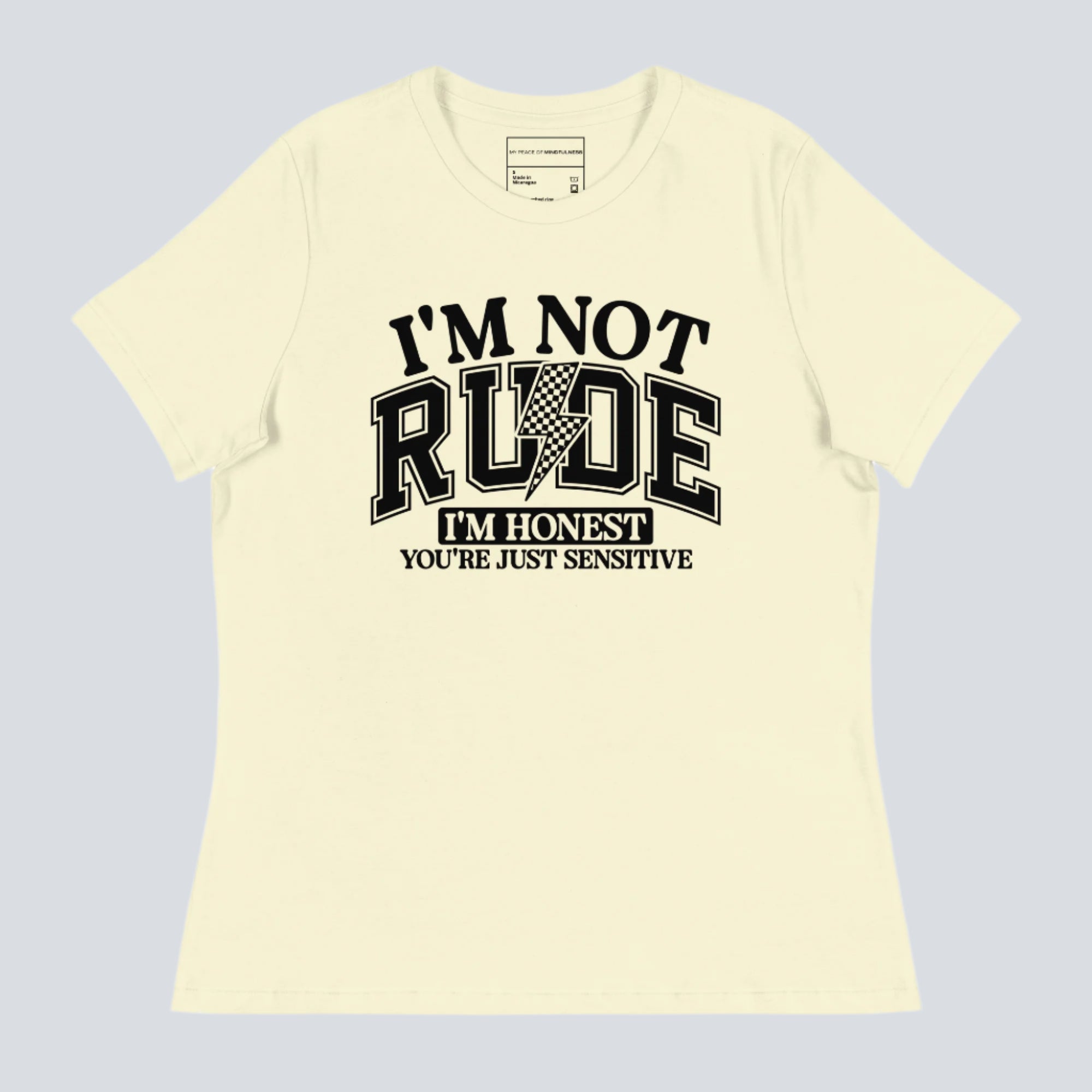 I'm Not Rude Just Honest Womens T-Shirt citron