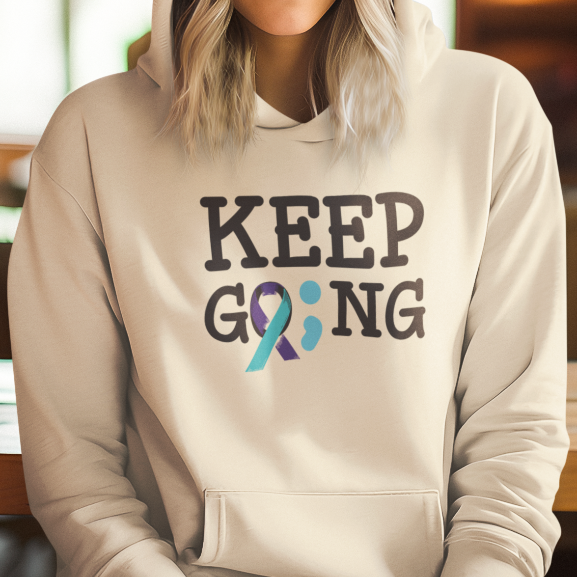 Keep Going (Semicolon) Suicide Prevention Unisex Hoodie