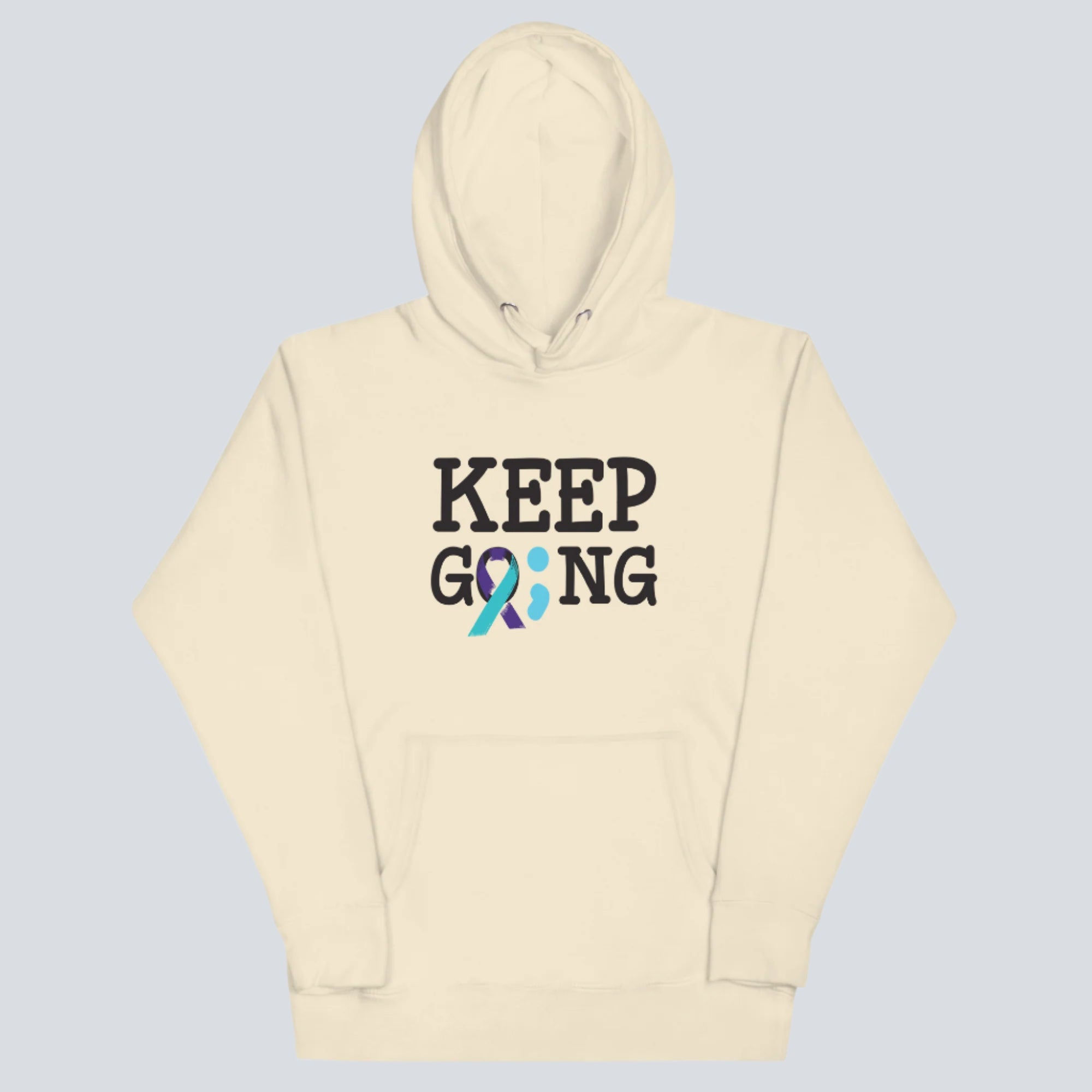 Keep Going (Semicolon) Suicide Prevention Unisex Hoodie bone