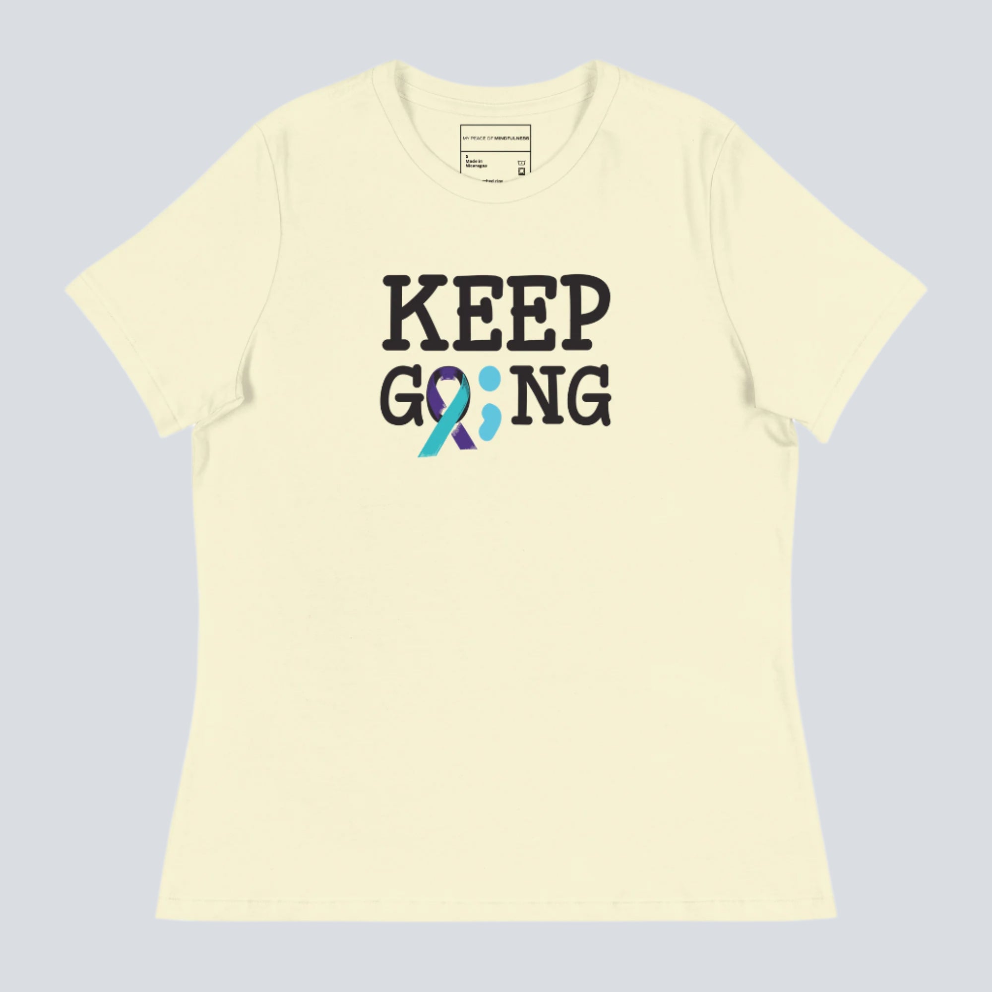 Keep Going (Semicolon) Suicide Prevention Women's T-Shirt citron