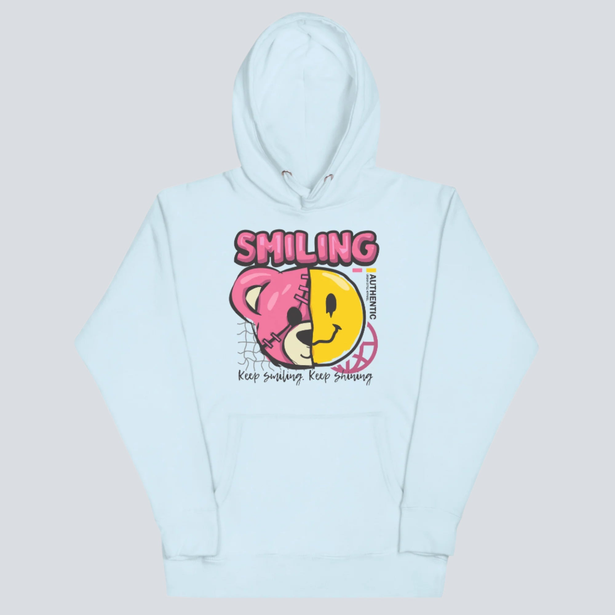 Keep Smiling Keep Shining Hoodie sky blue
