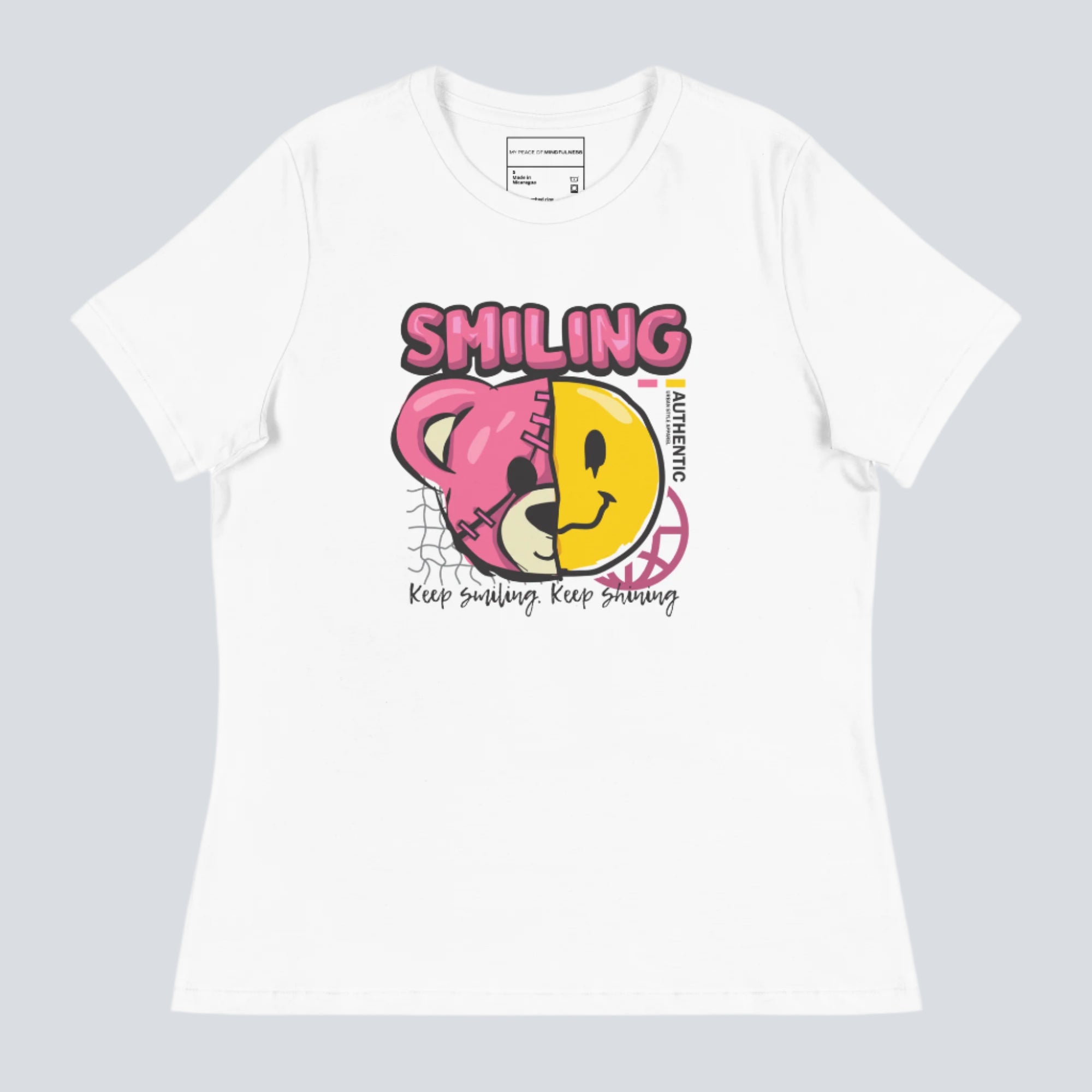 Keep Smiling Keep Shining Womens T-Shirt white