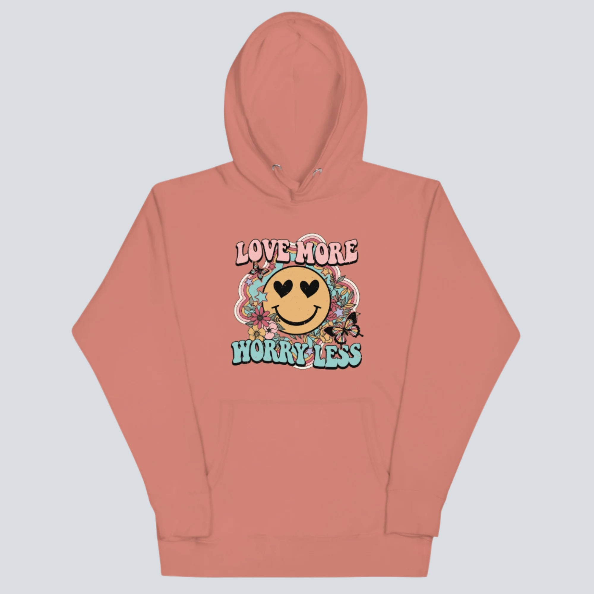 Love More Worry Less (Smiley Face) Hoodie