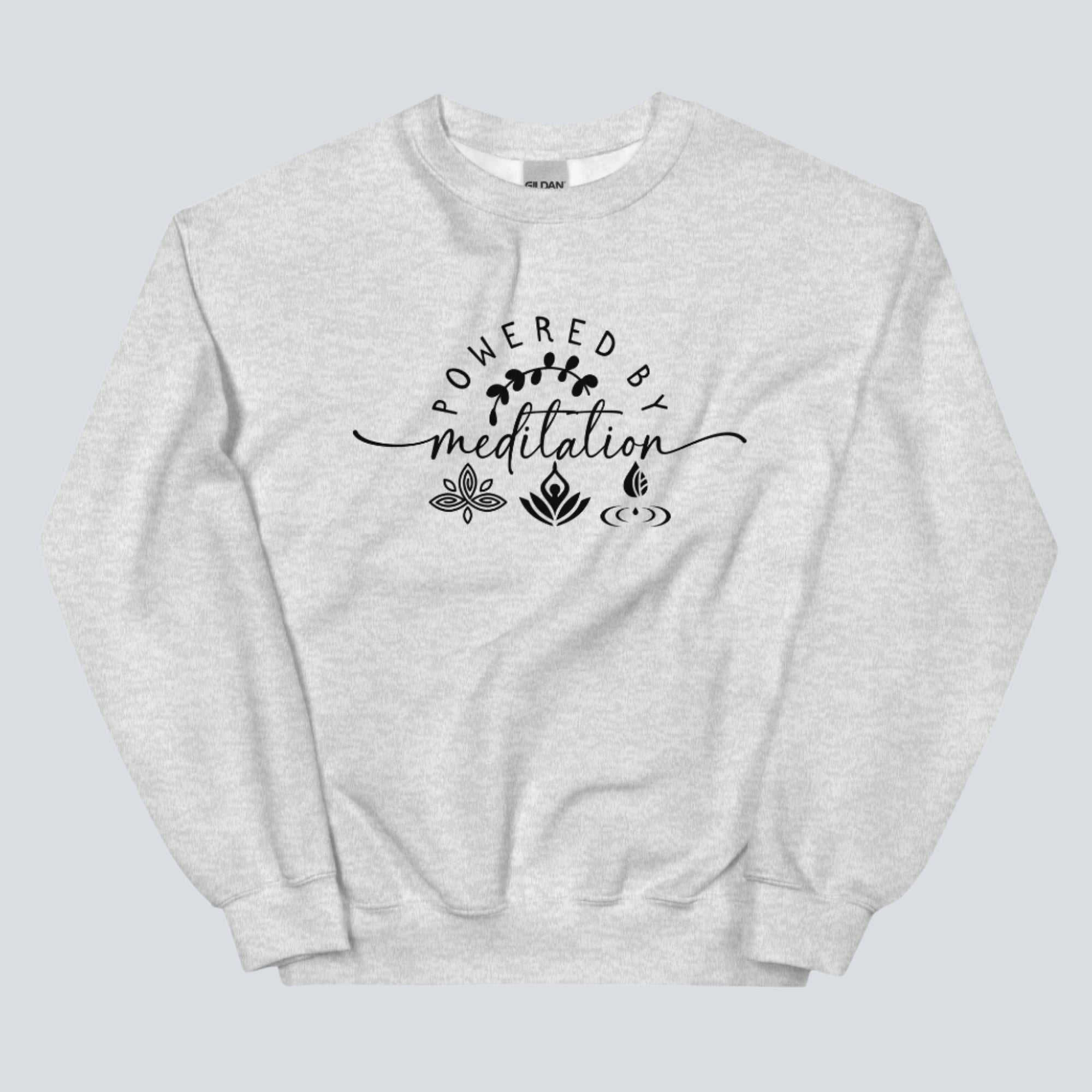 Powered by Meditation Sweatshirt ash