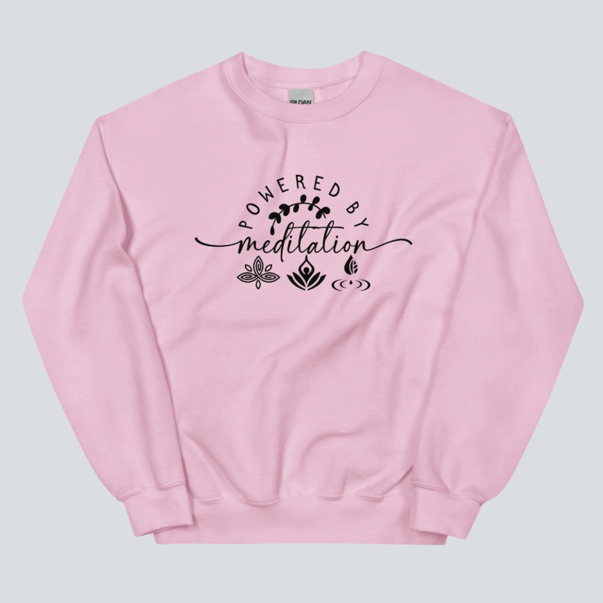 Powered by Meditation Sweatshirt light pink