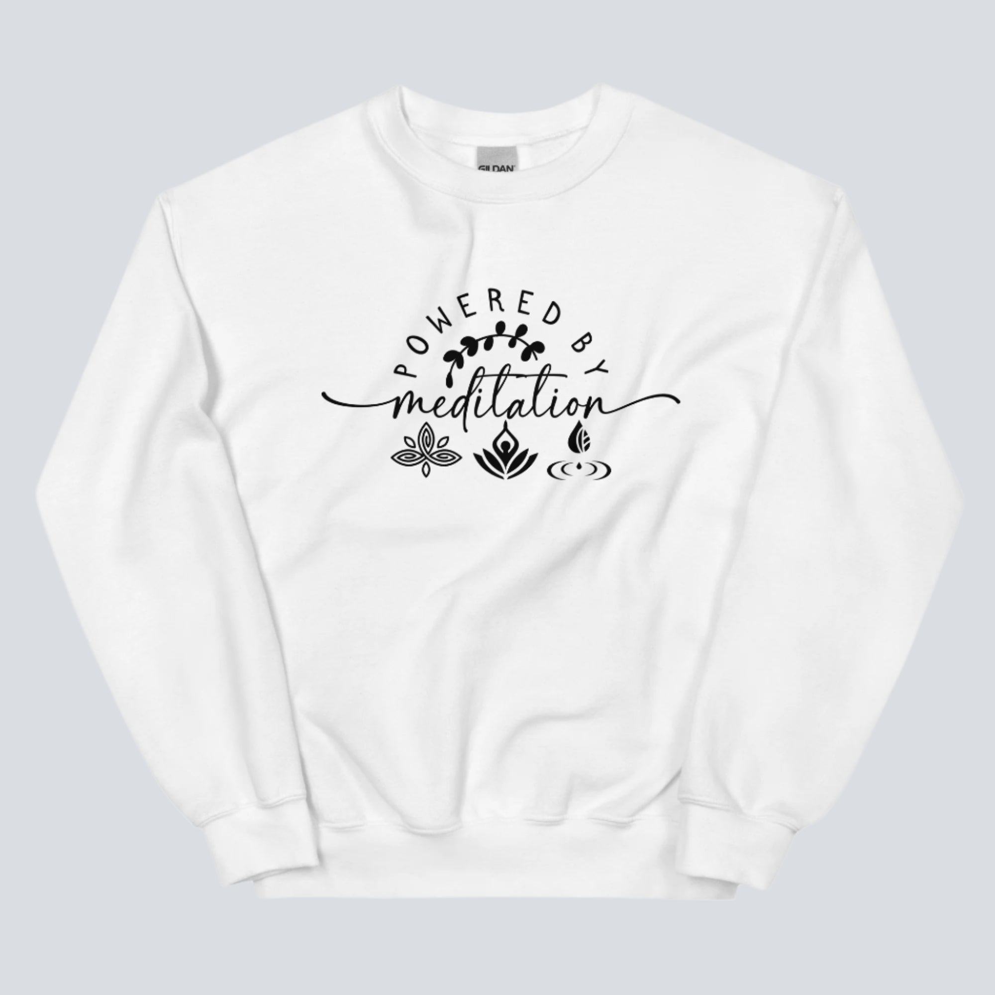 Powered by Meditation Sweatshirt white