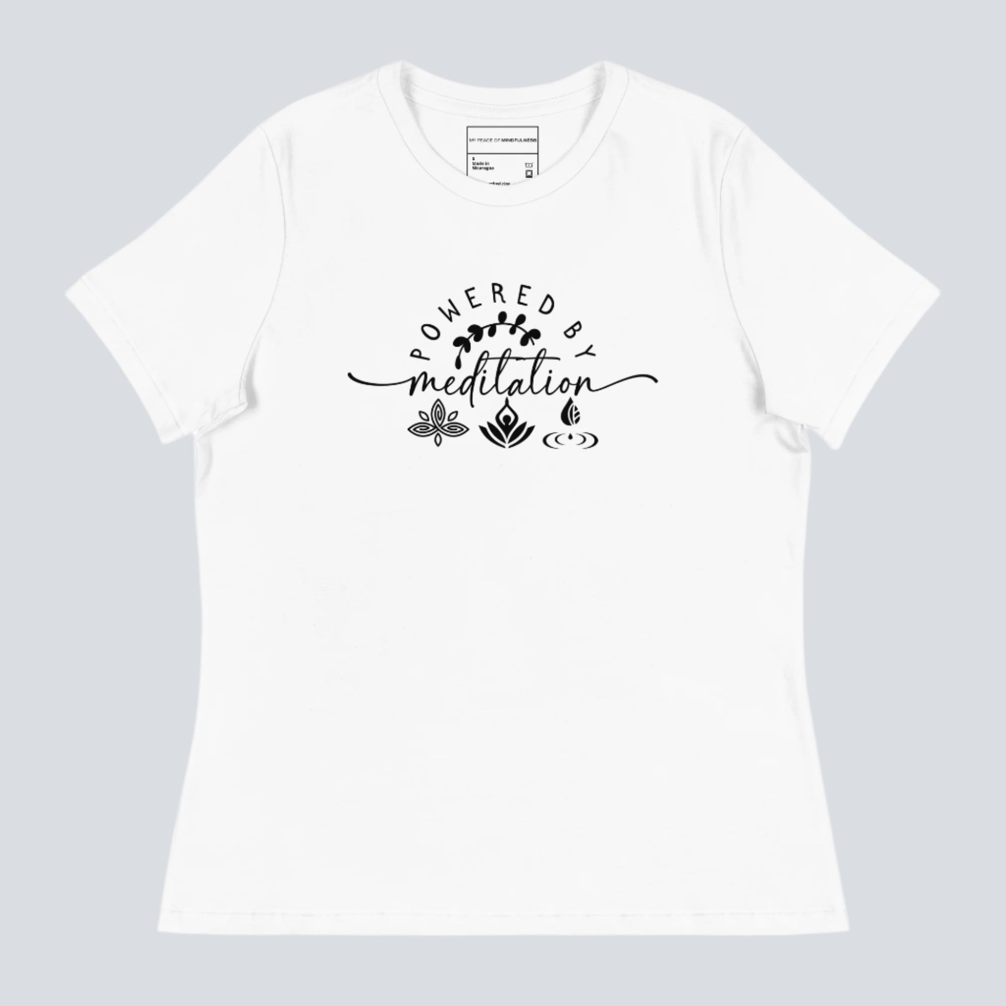 Powered by Meditation Women's T-Shirt white