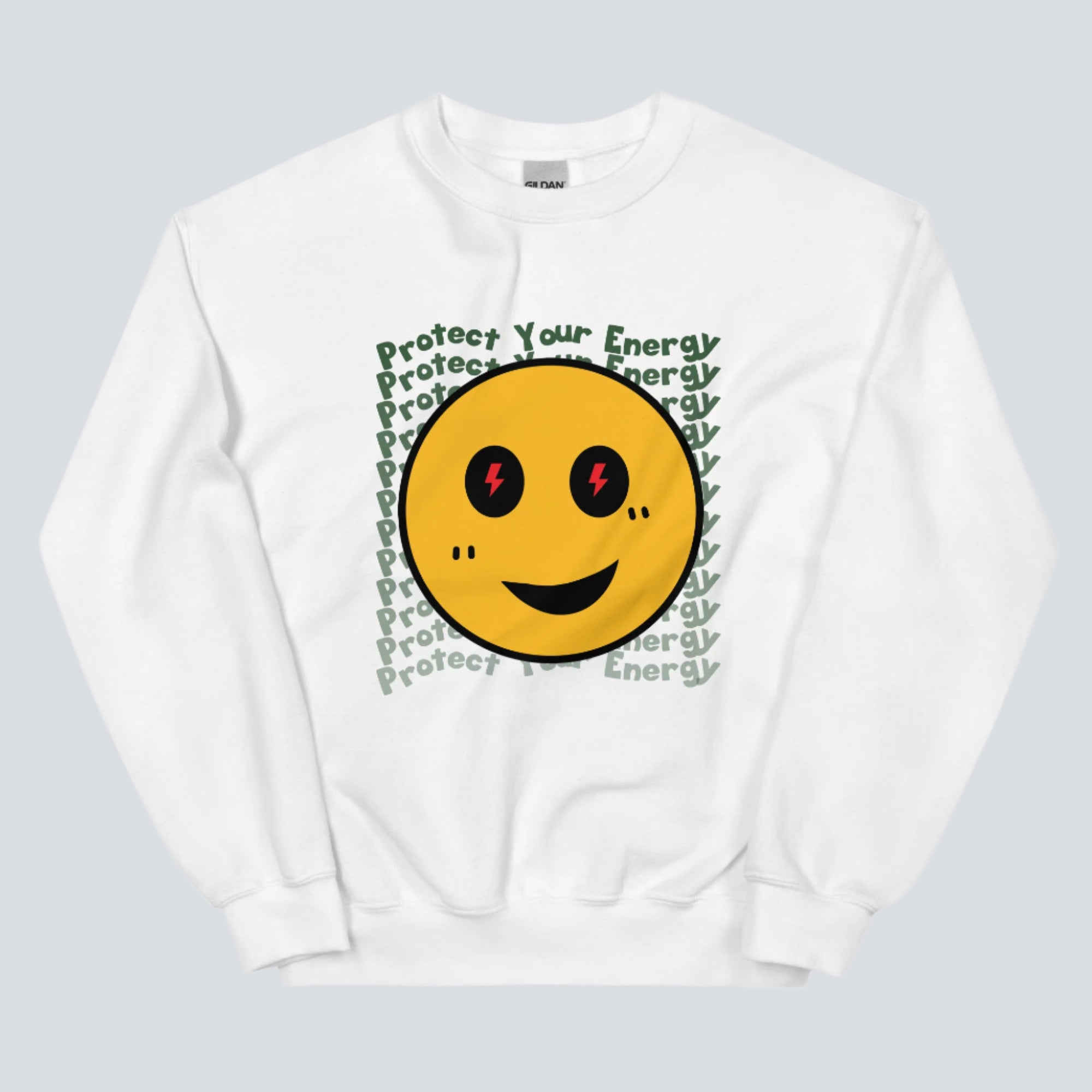 Protect Your Energy Unisex Sweatshirt white