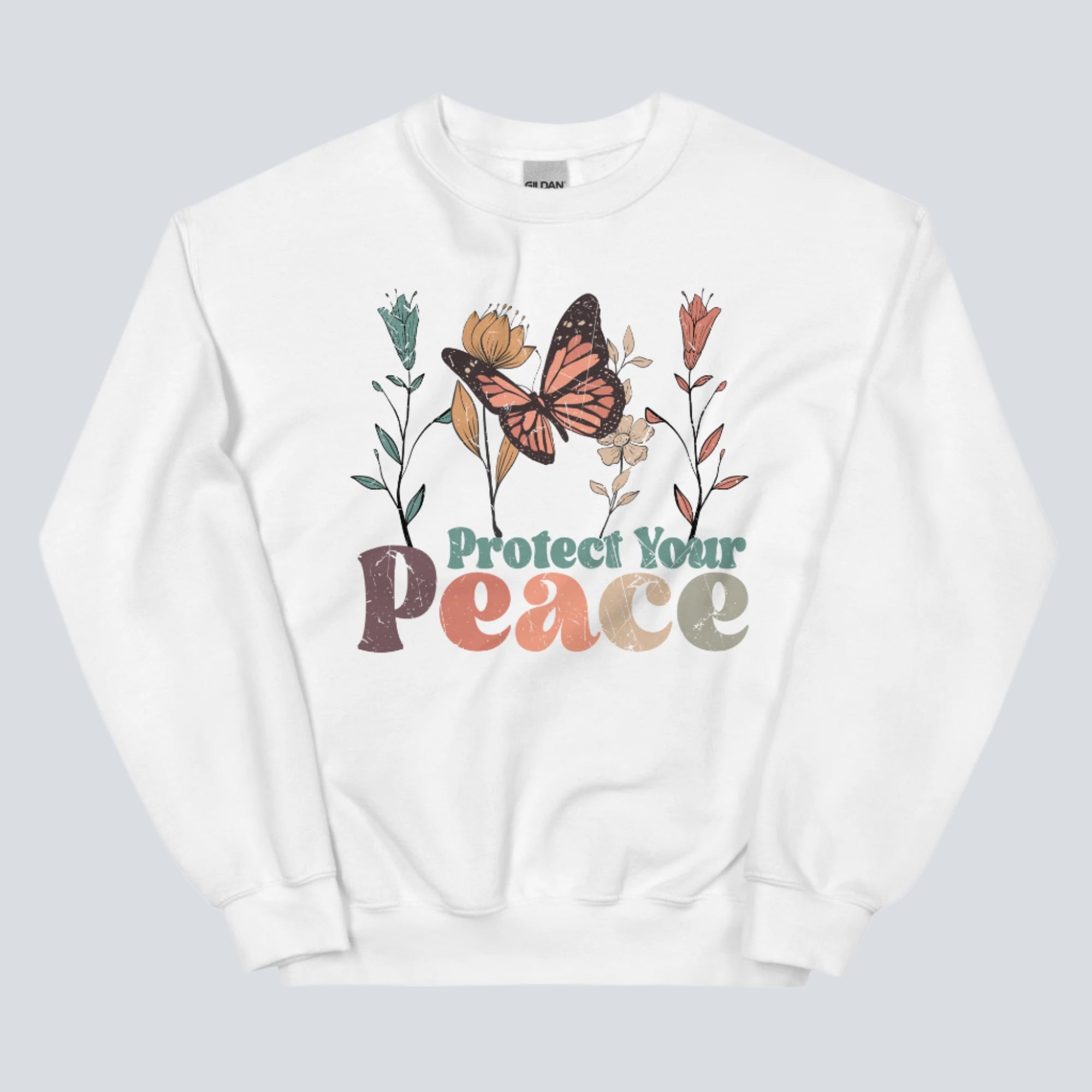 Protect Your Peace Unisex Sweatshirt white