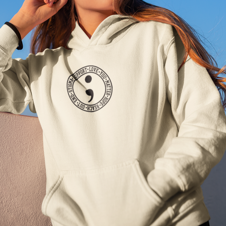 Semicolon (Mental Health Awareness) Unisex Hoodie