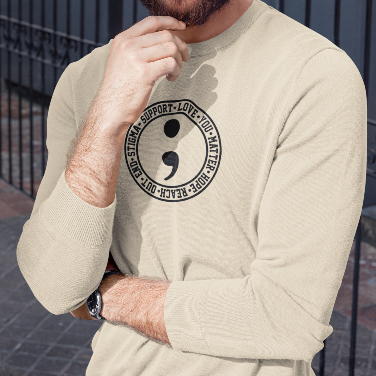 Semicolon (Mental Health Awareness) Unisex Sweatshirt