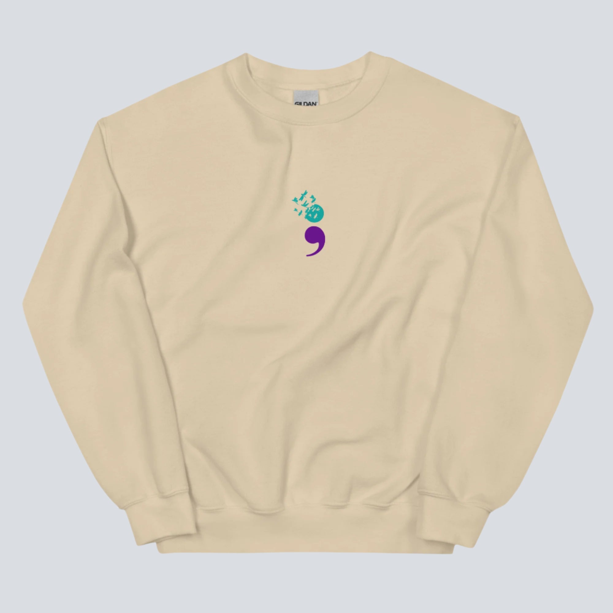 Semicolon Unisex Sweatshirt sand