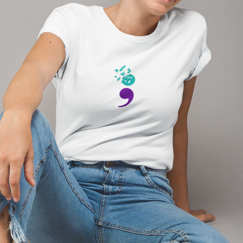 Semicolon Womens T-Shirt