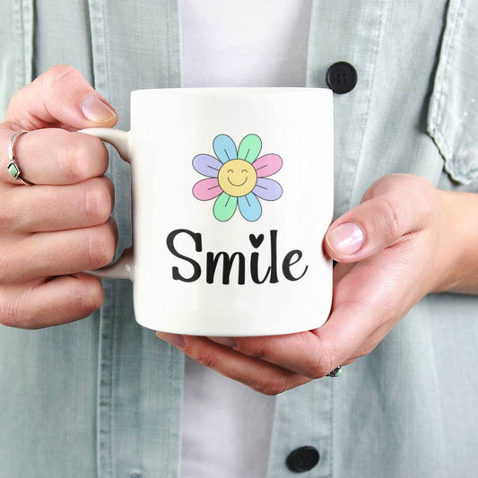 Smiley Flower | 11 oz Ceramic Coffee Mug