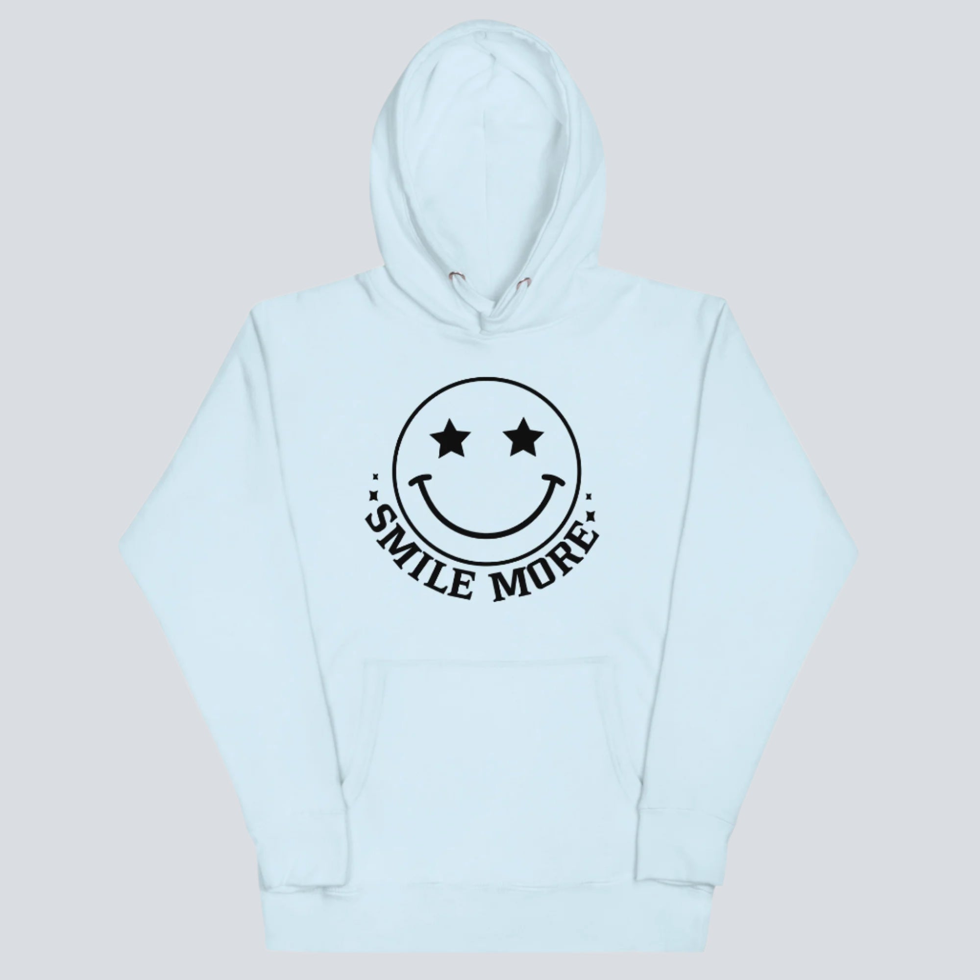 Smile More Unisex Hoodie sky blue