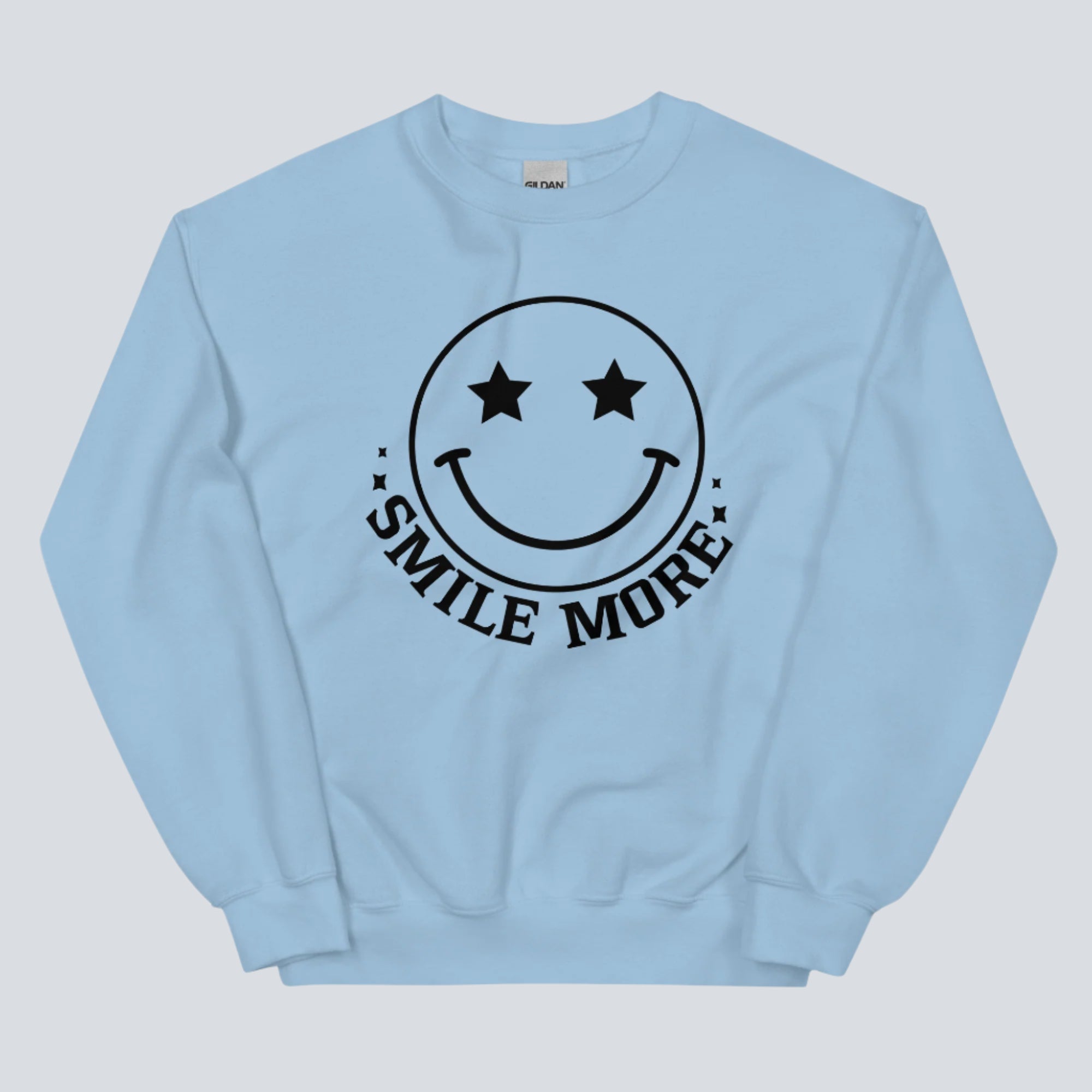 Smile More Unisex Sweatshirt light blue