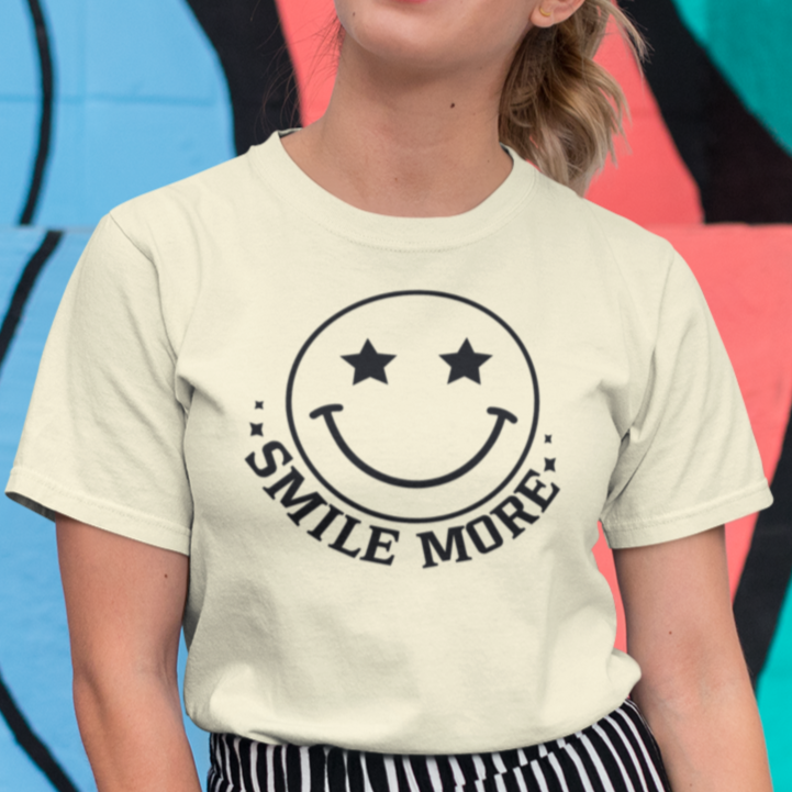 Smile More Womens T-Shirt