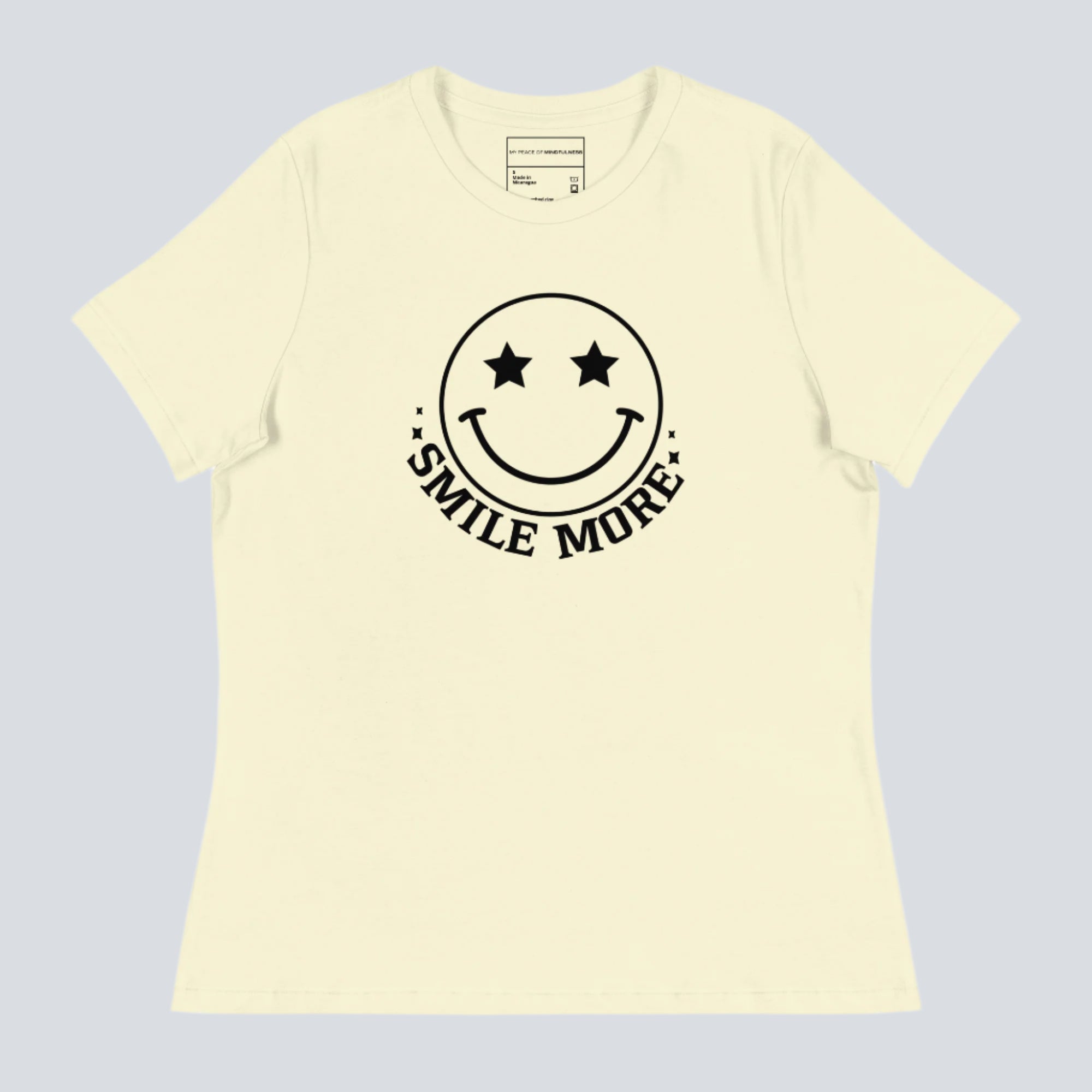 Smile More Womens T-Shirt citron