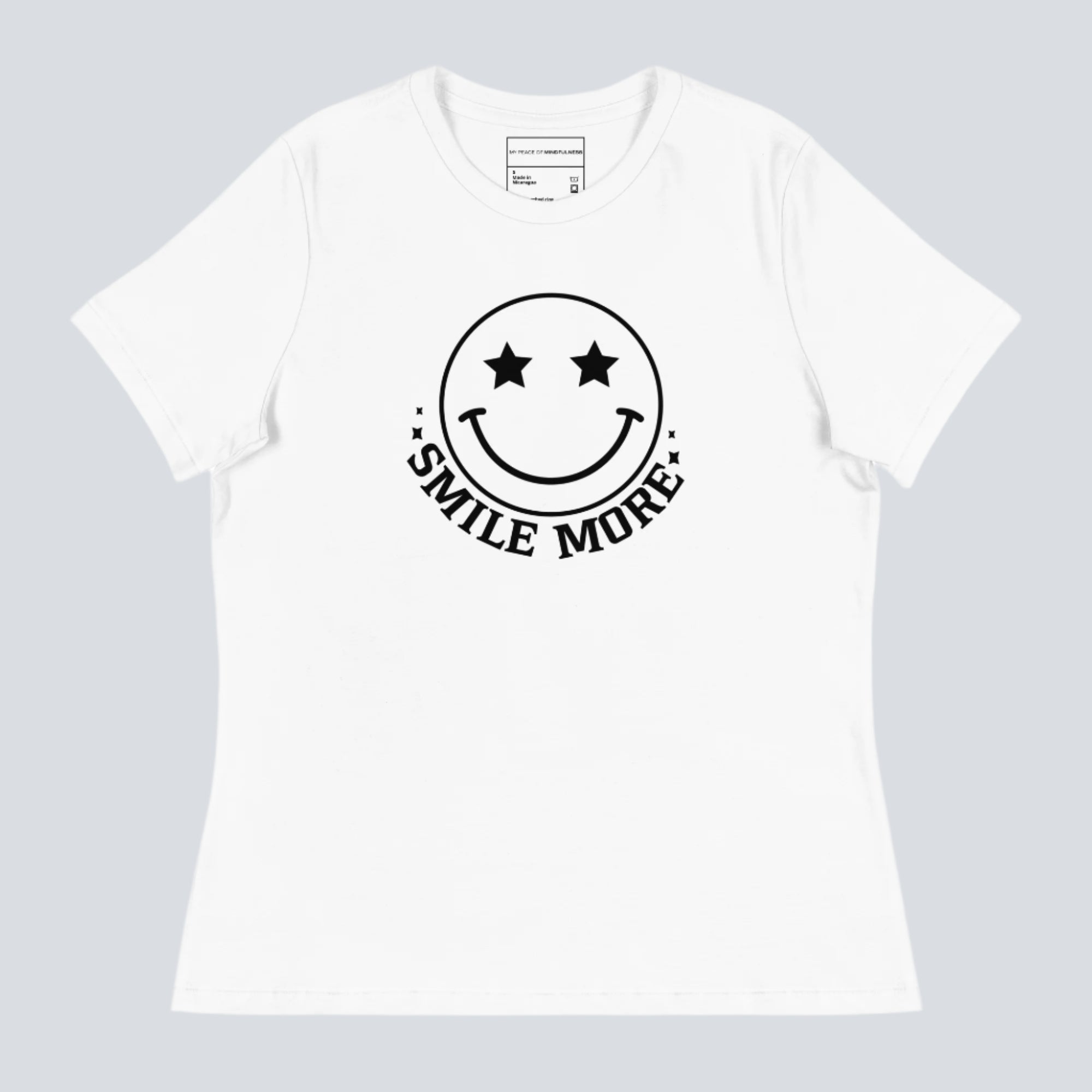 Smile More Womens T-Shirt white