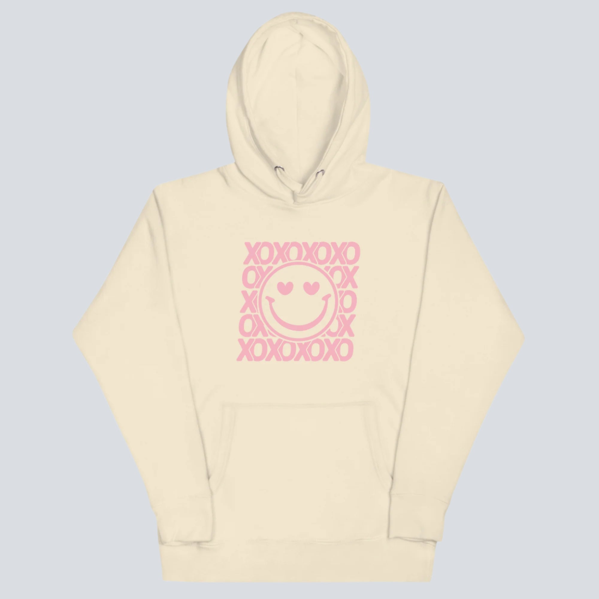 Smiley Face XOXO Hoodie bone