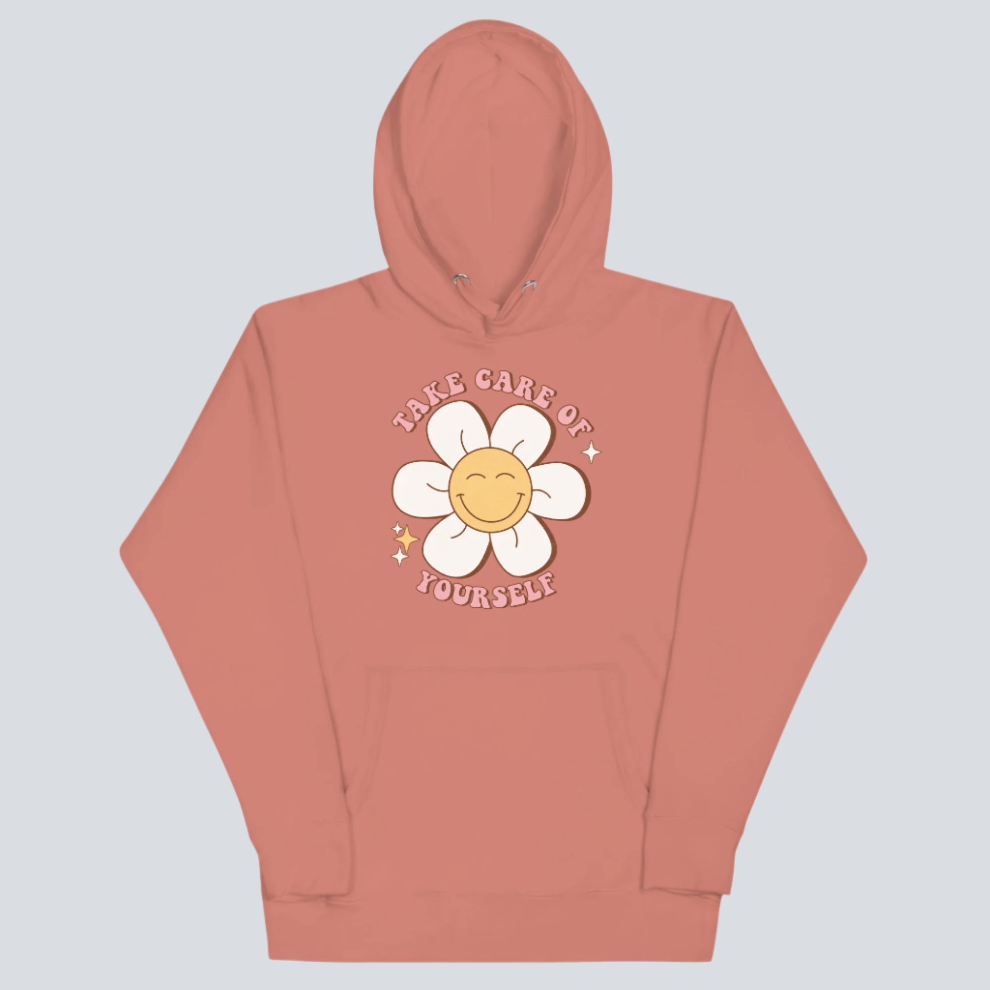 Take Care of Yourself Hoodie dusty rose