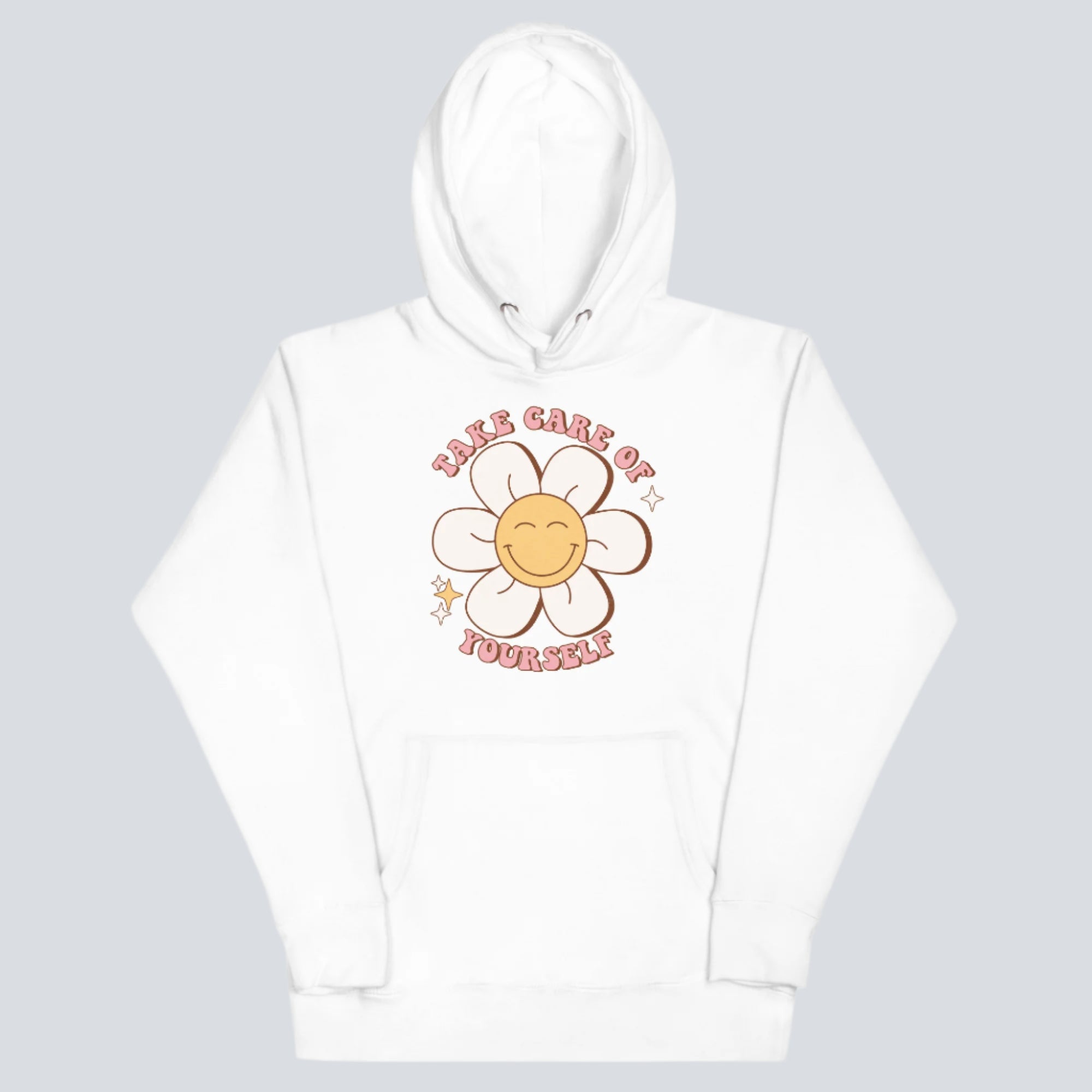 Take Care of Yourself Hoodie white