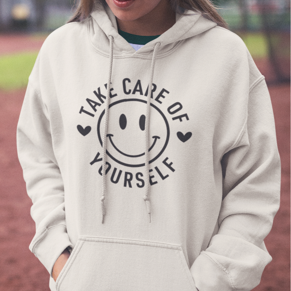 Take Care of Yourself Smiley Face Unisex Hoodie