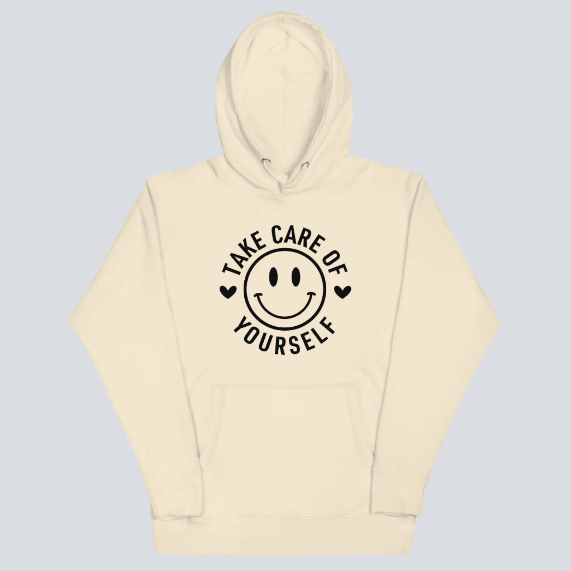 Take Care of Yourself Smiley Face Unisex Hoodie bone