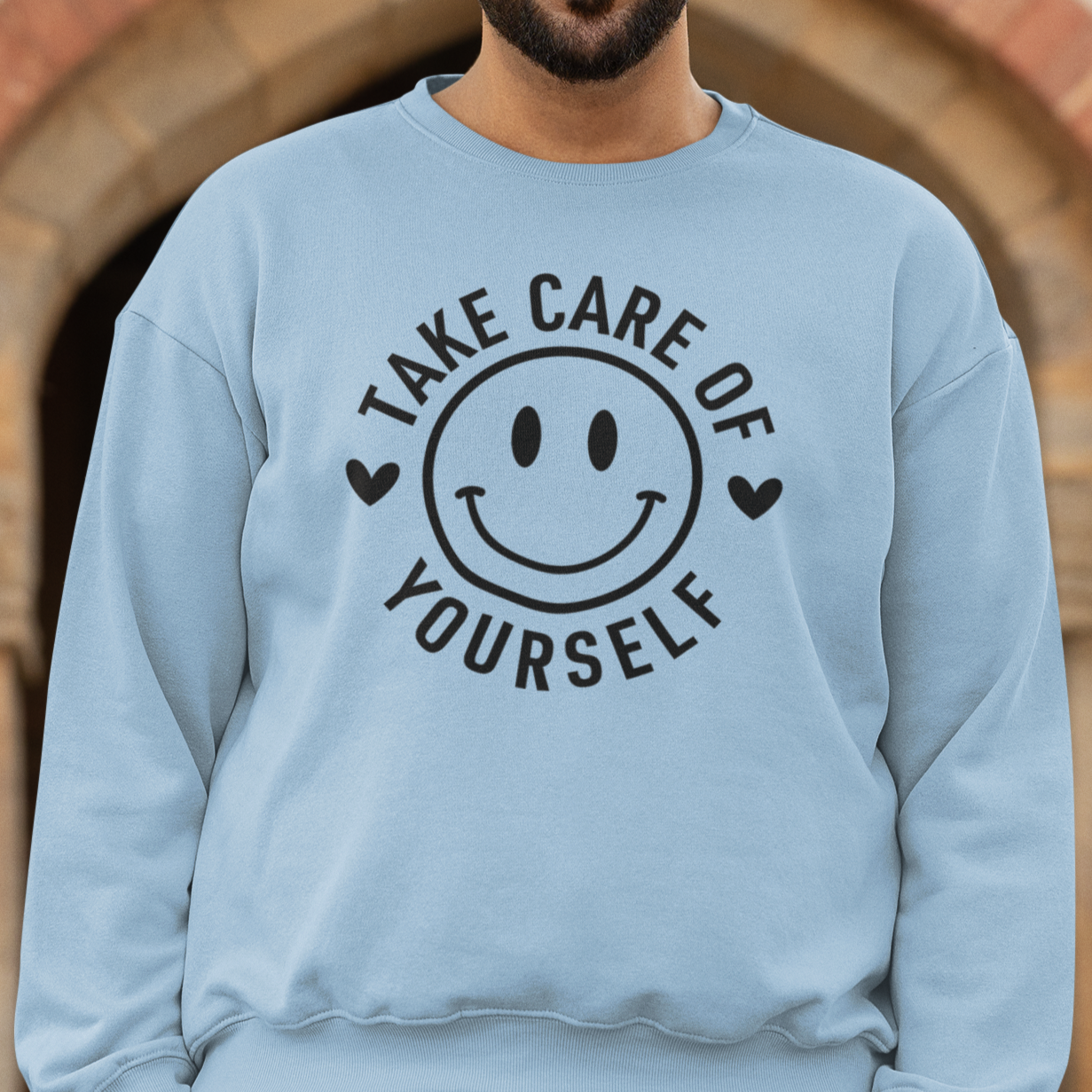 Take Care of Yourself Smiley Face Unisex Sweatshirt