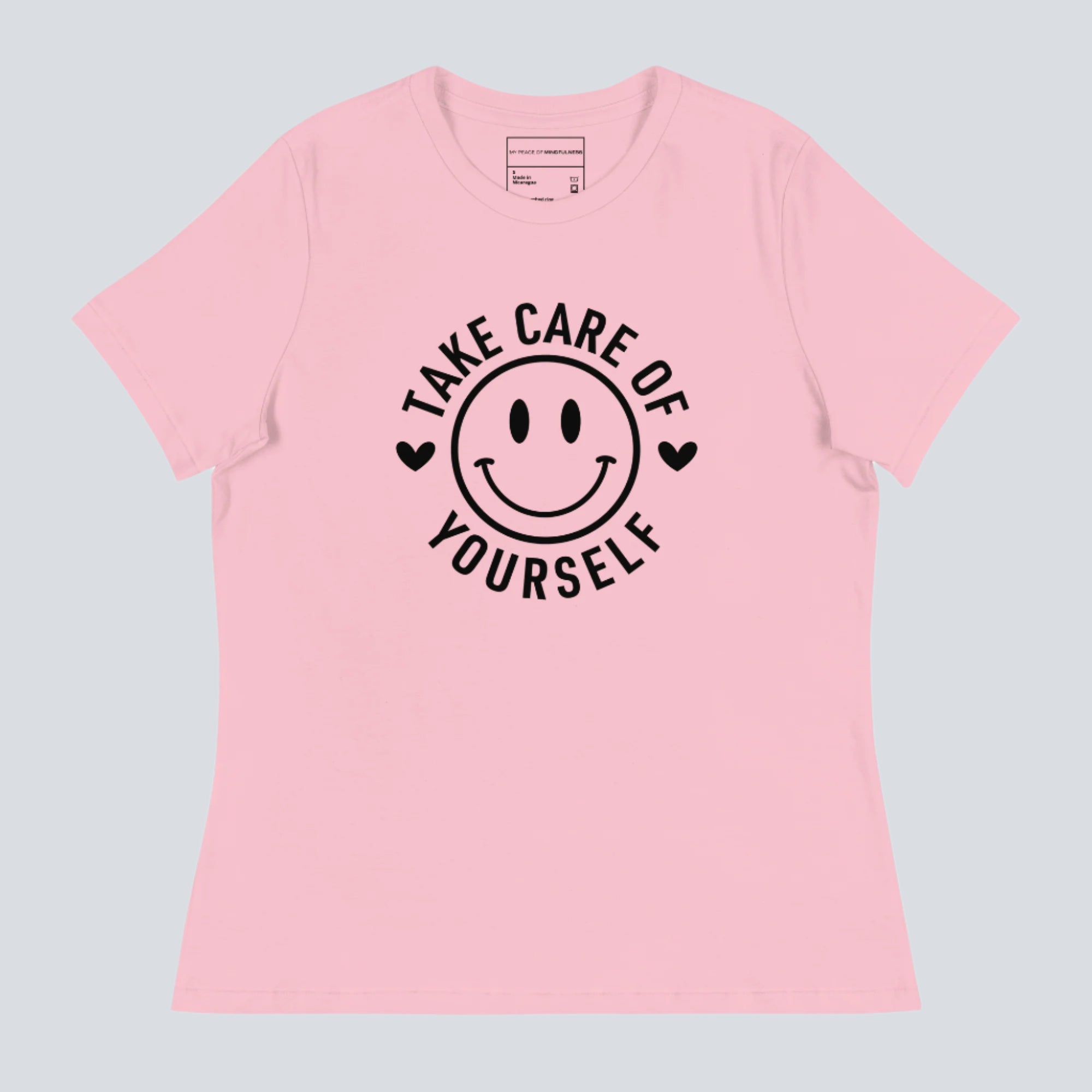 Take Care of Yourself Smiley Face Womens T-Shirt