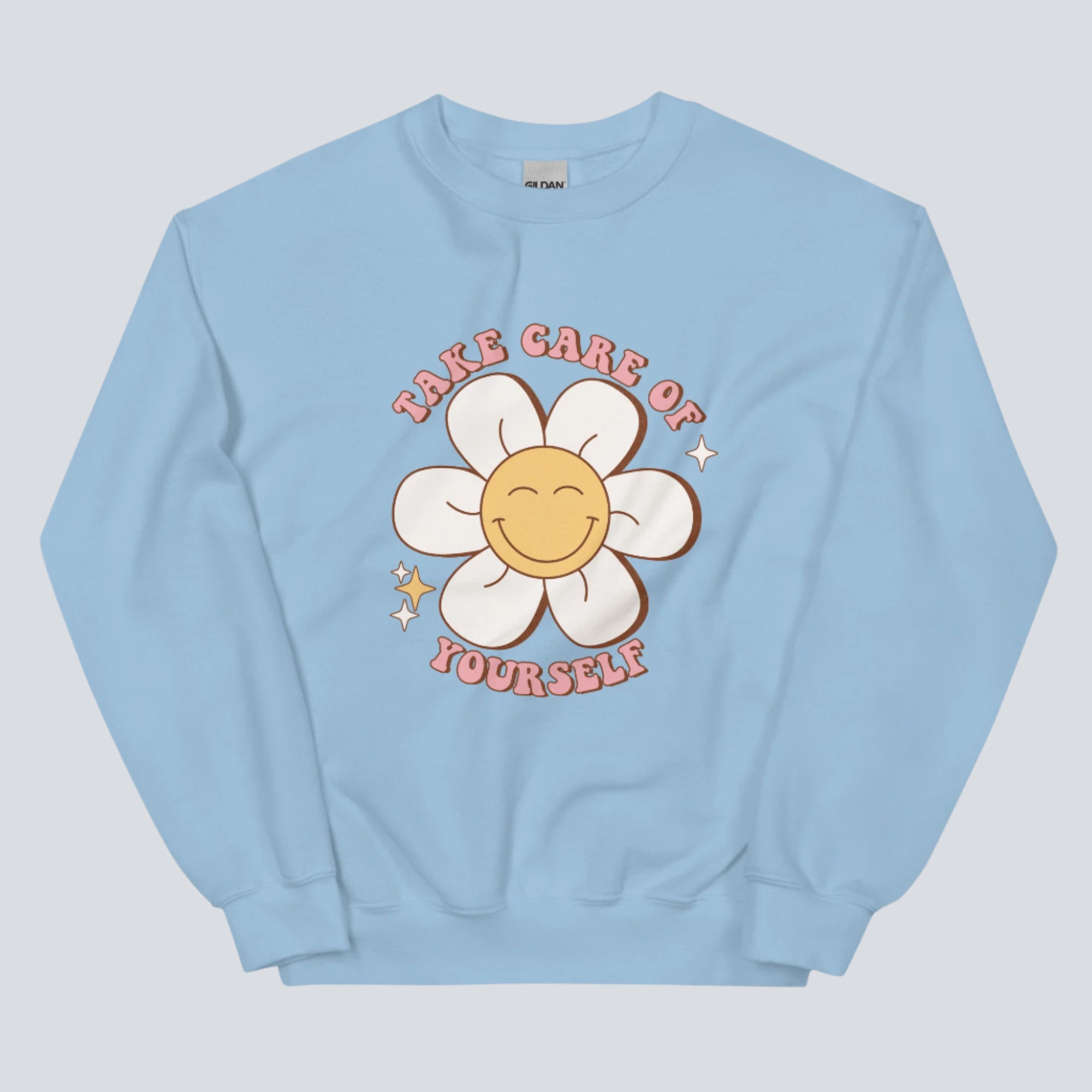 Take Care of Yourself Sweatshirt light blue