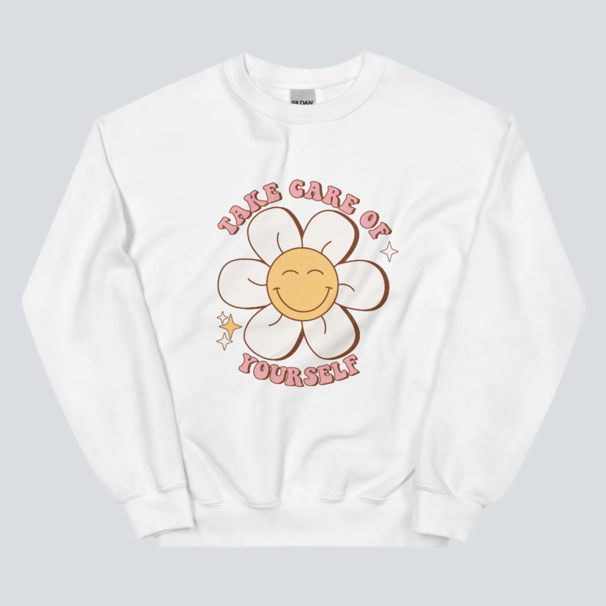 Take Care of Yourself Sweatshirt white
