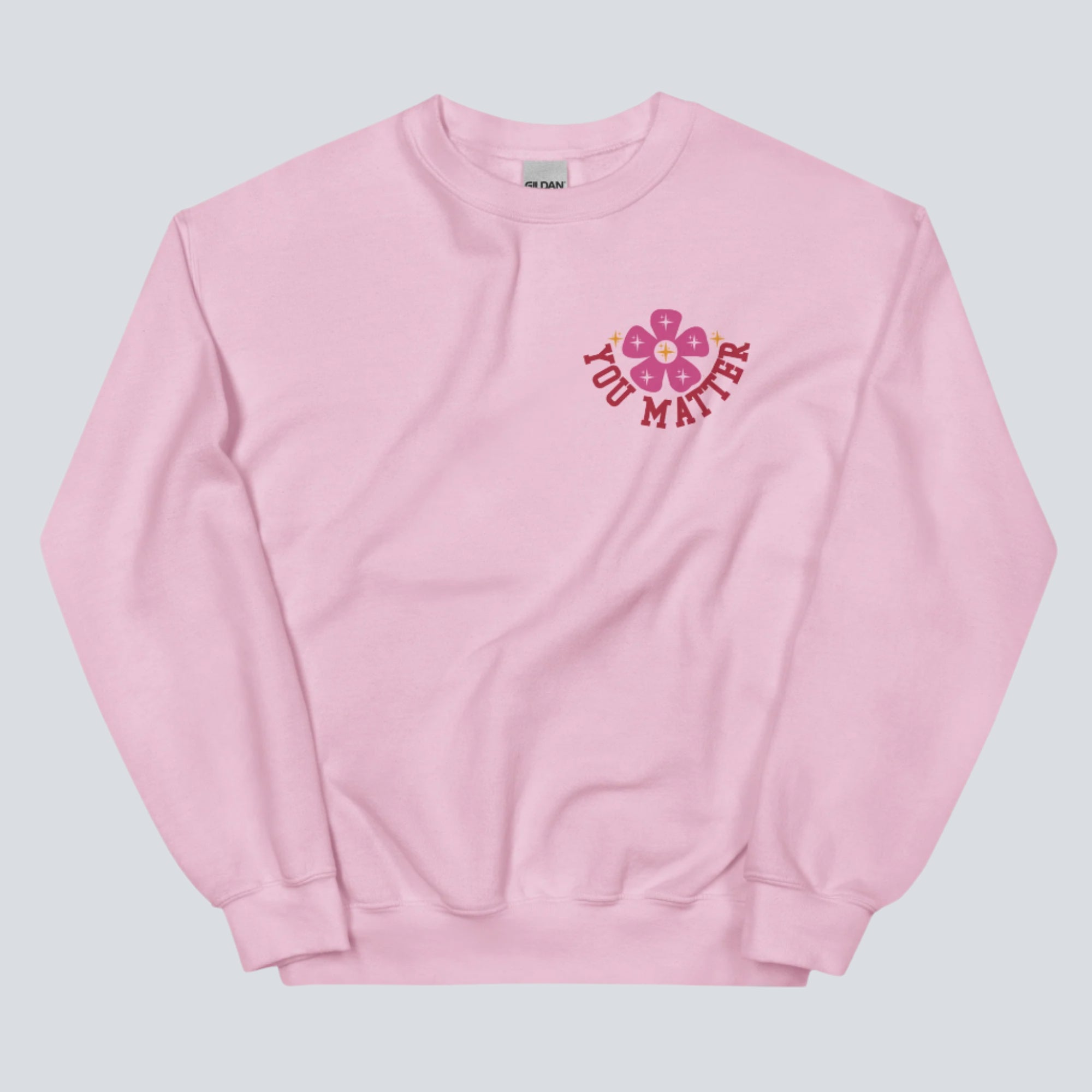 To The Person Behind Me Sweatshirt Light Pink Front